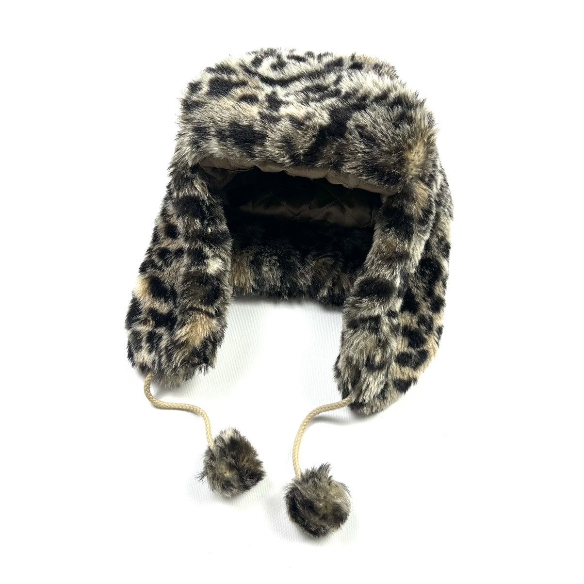 Hysteric Glamour Y2K Panther Faux Fur Ushanka Vintage Fuzzy Warm Trapper Hat Size ONE SIZE - 1 Thumbnail