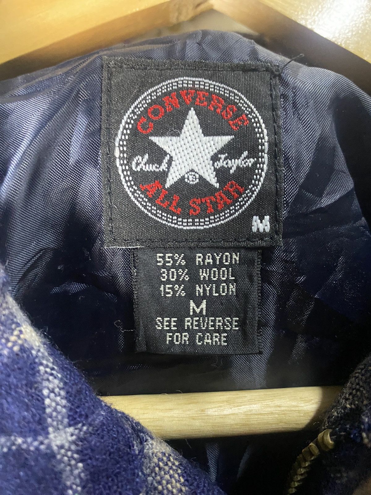 Converse × Flannel Vintage Converse All Star Rayon + Wool Zipper Flannel Size US M / EU 48-50 / 2 - 7 Thumbnail