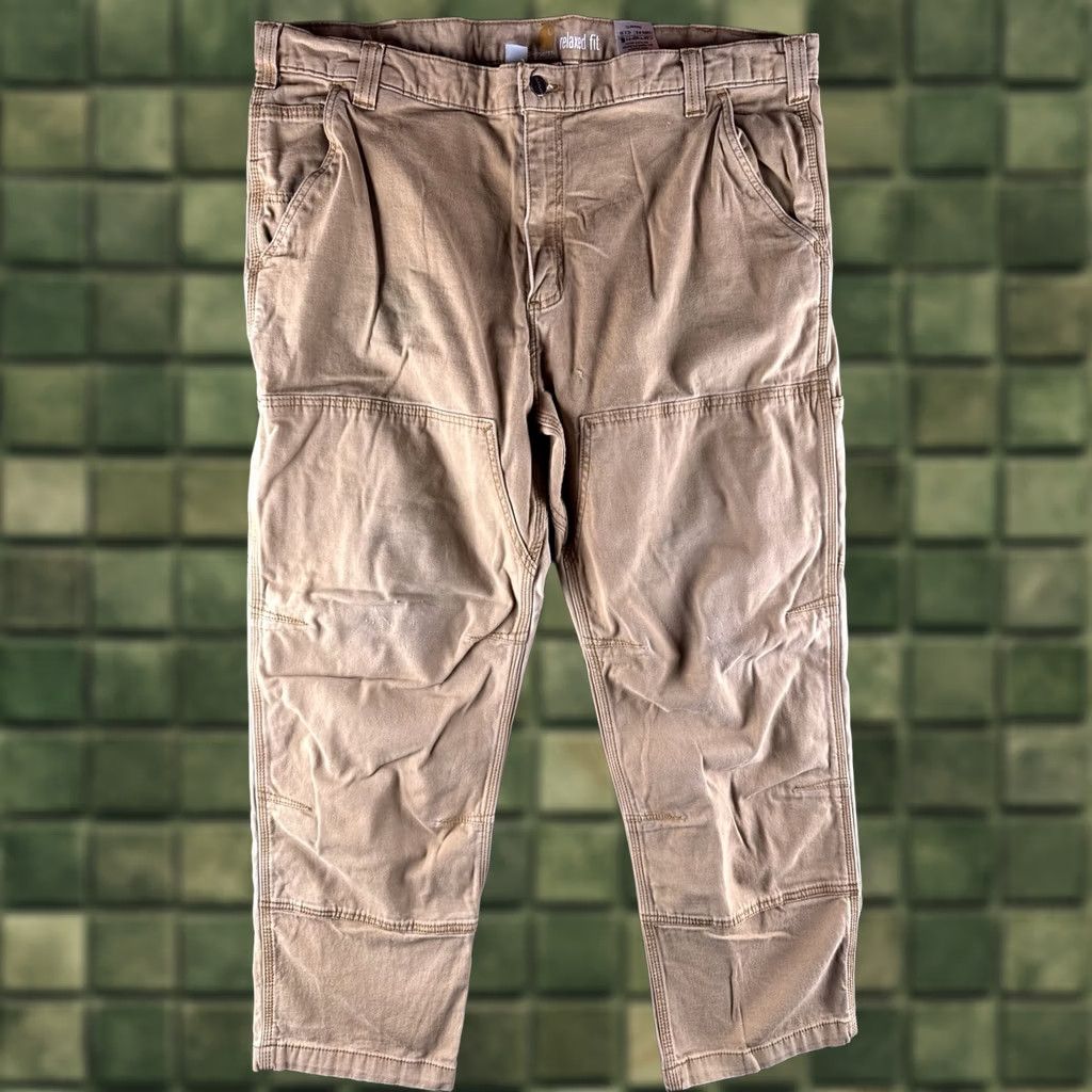 Carhartt Carhartt Double Knee Pants 42x30 Beige Workwear Carpenter 102802-918 Mens Size US 42 / EU 58 - 1 Thumbnail