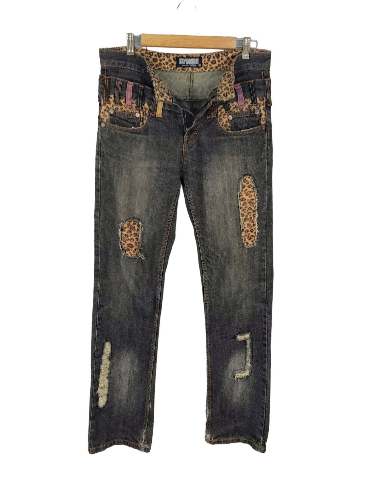 Hysteric Glamour Japanese Brand EXPLOSION Leopard Double Waist Denim Jeans Size US 32 / EU 48 - 1 Thumbnail