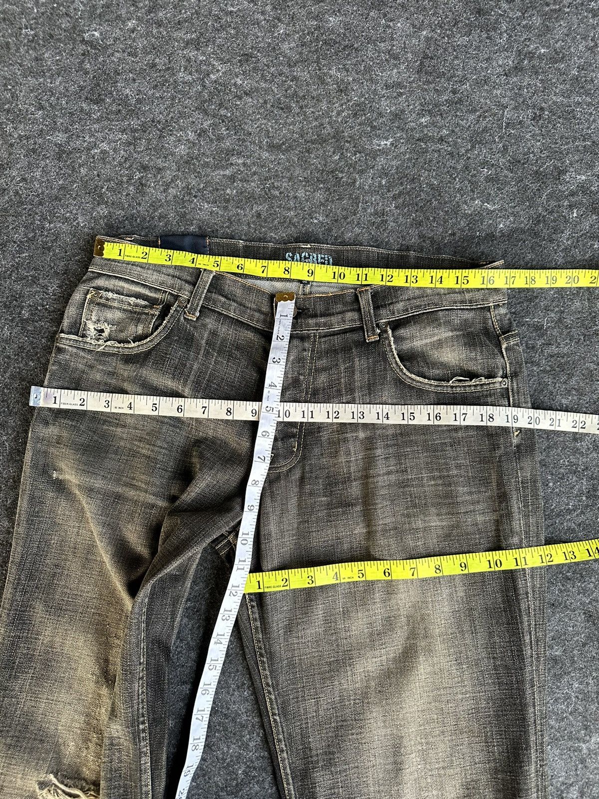 Vintage Vintage Sacred Blue Usa Flare Denim D452 Size US 32 / EU 48 - 11 Thumbnail