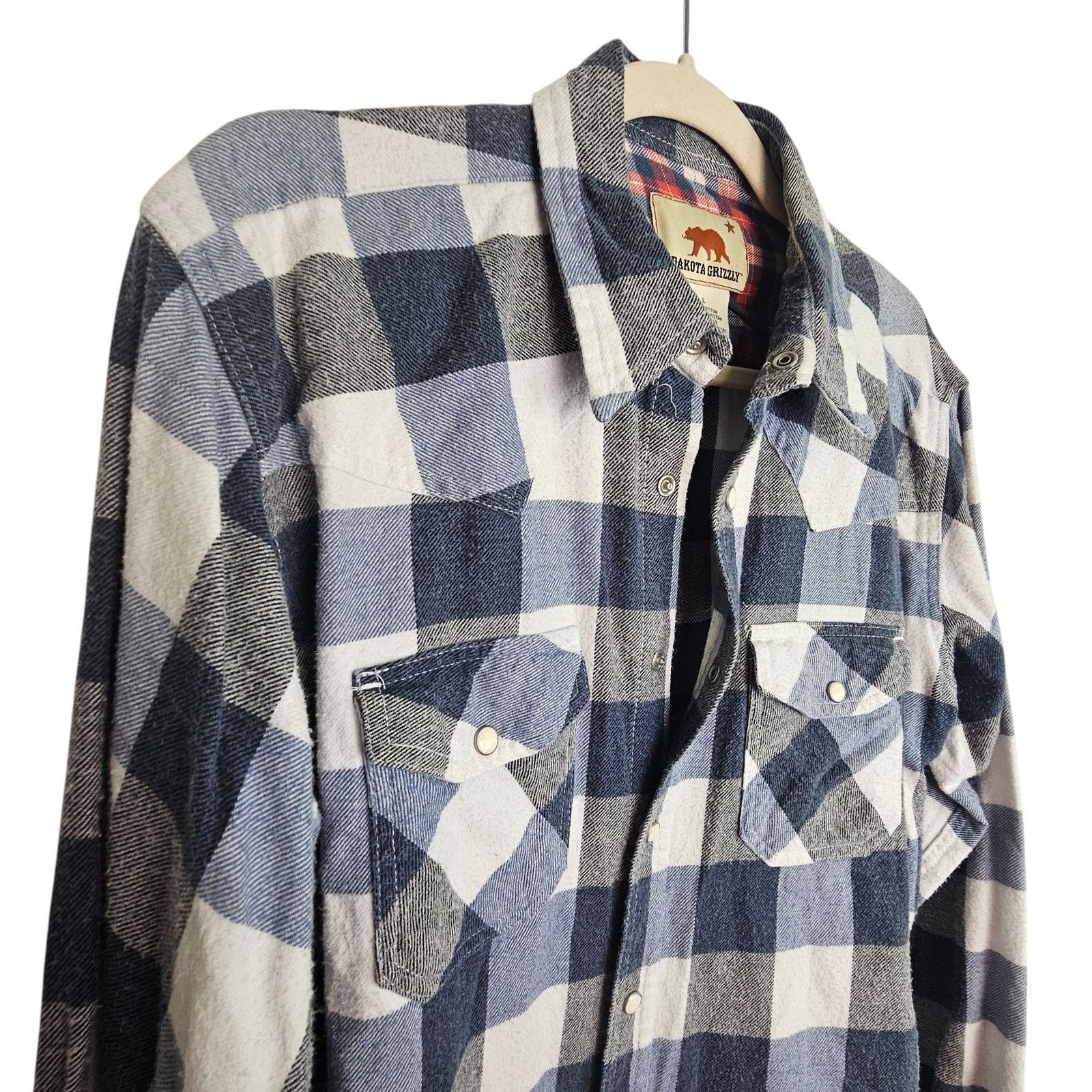 Dakota Grizzly Dakota Grizzly Mens Flannel Shirt Western Snap Front Sz L Size US L / EU 52-54 / 3 - 5 Thumbnail