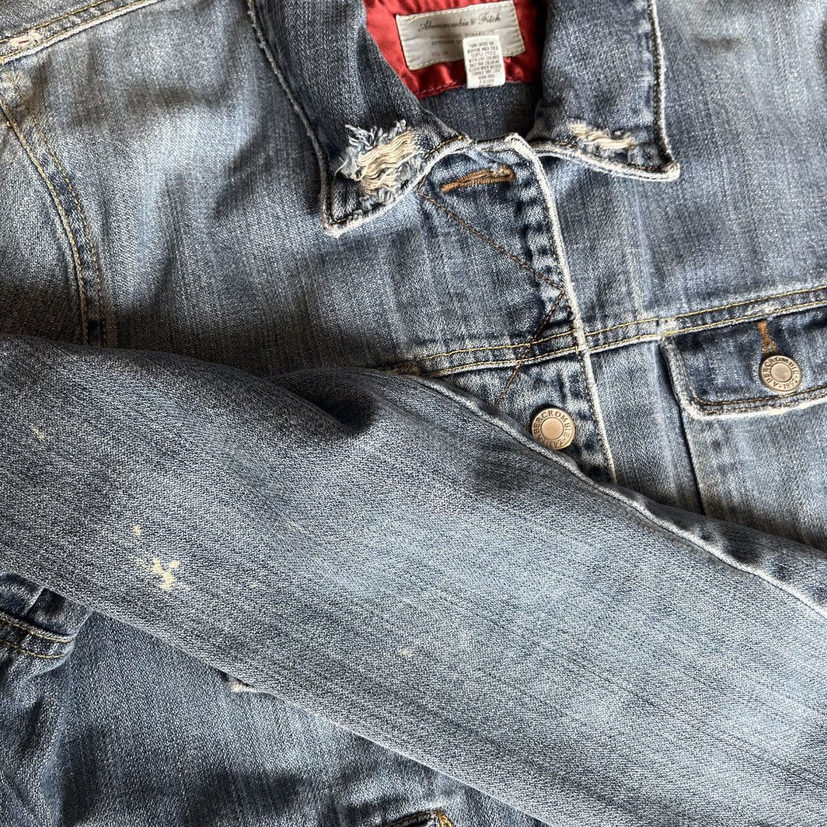 Abercrombie & Fitch Vintage 2000s Abercrombie & Fitch Denim Trucker Jean Jacket Size L / US 10 / IT 46 - 7 Thumbnail