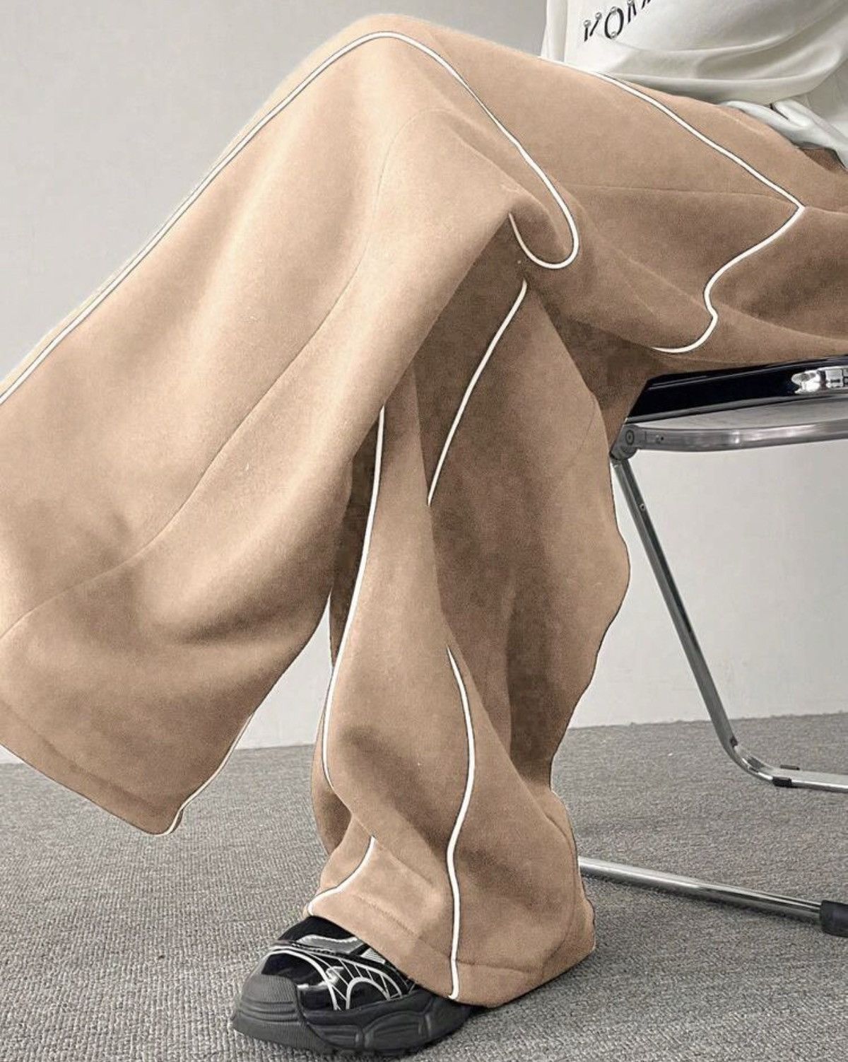 Japanese Brand ULTRA Baggy Curved Piping Sweatpants - Cyberpunk Streetwear Size US 29 - 3 Thumbnail