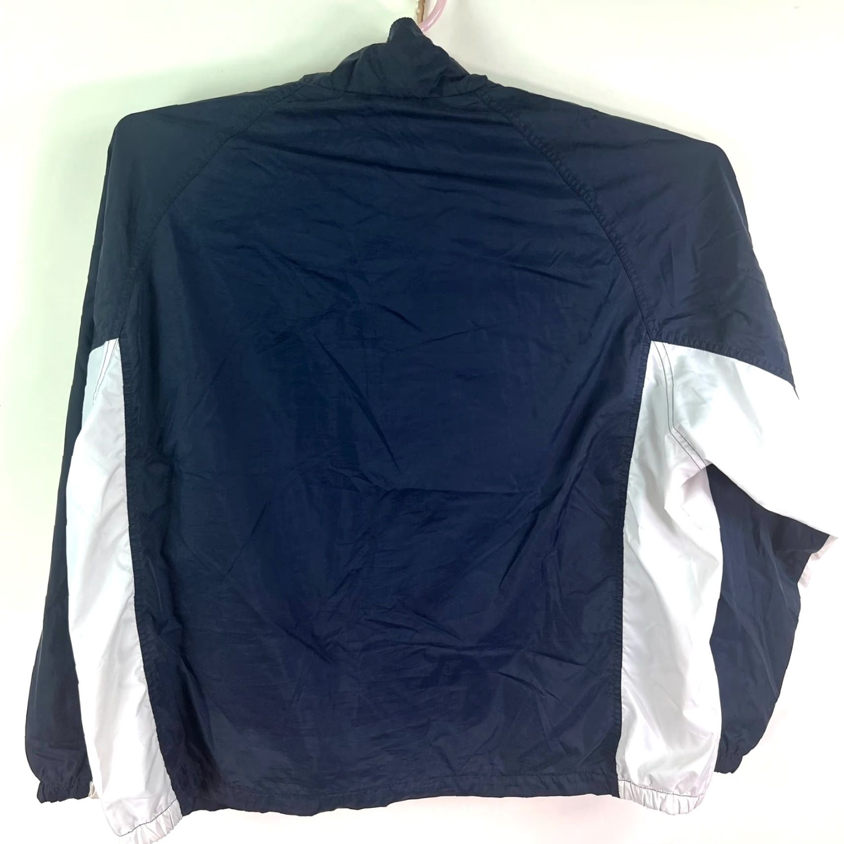 Nike VINTAGE Nike Wind Breaker Full Zip Jacket Mens 2XL Blue Geometric 90s Retro Sports Windbreaker Dri-FIT Size US XXL / EU 58 / 5 - 5 Thumbnail