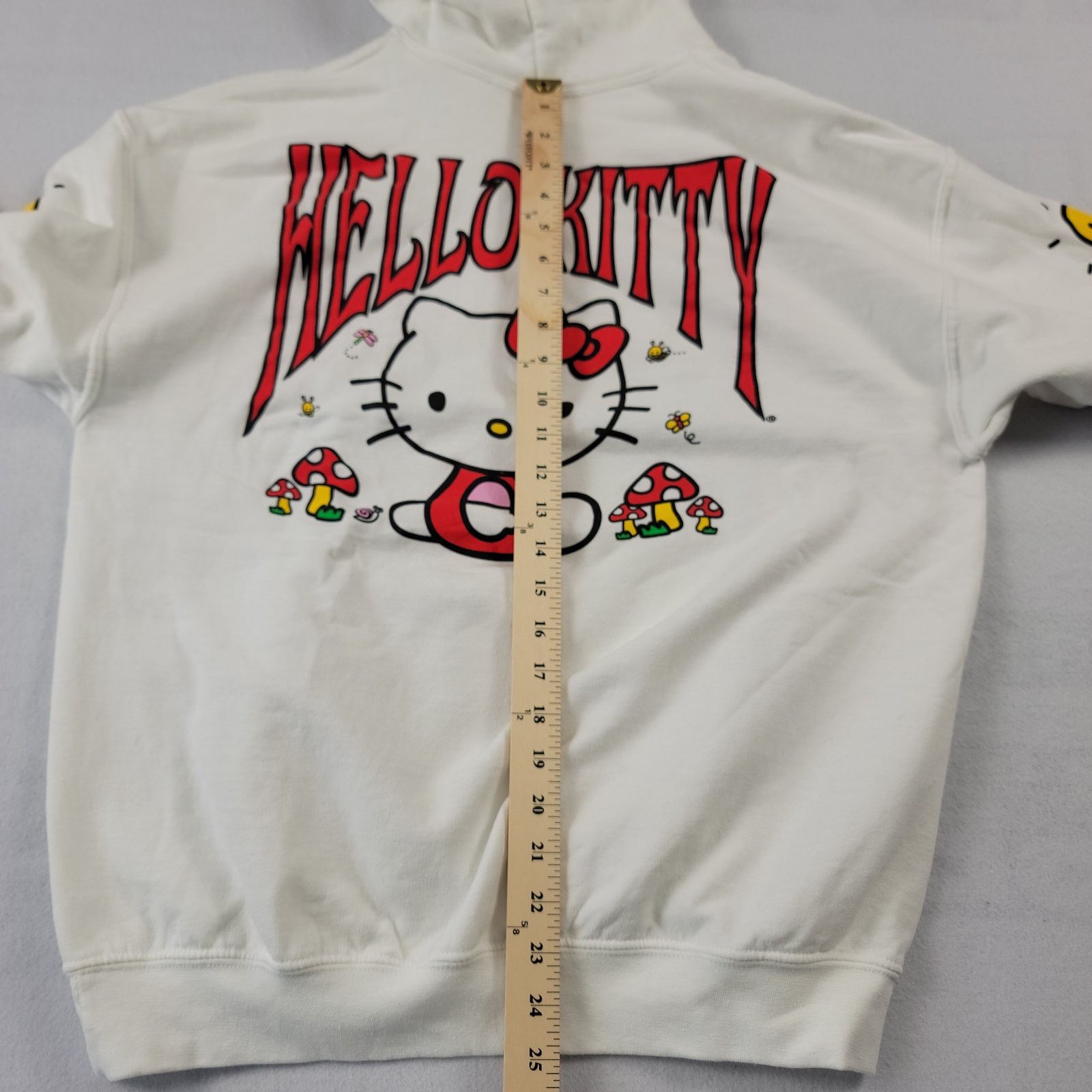 SAYHELLO Hello Kitty Sanrio Unisex Hoodie White Sz L (576) Size L / US 10 / IT 46 - 7 Thumbnail