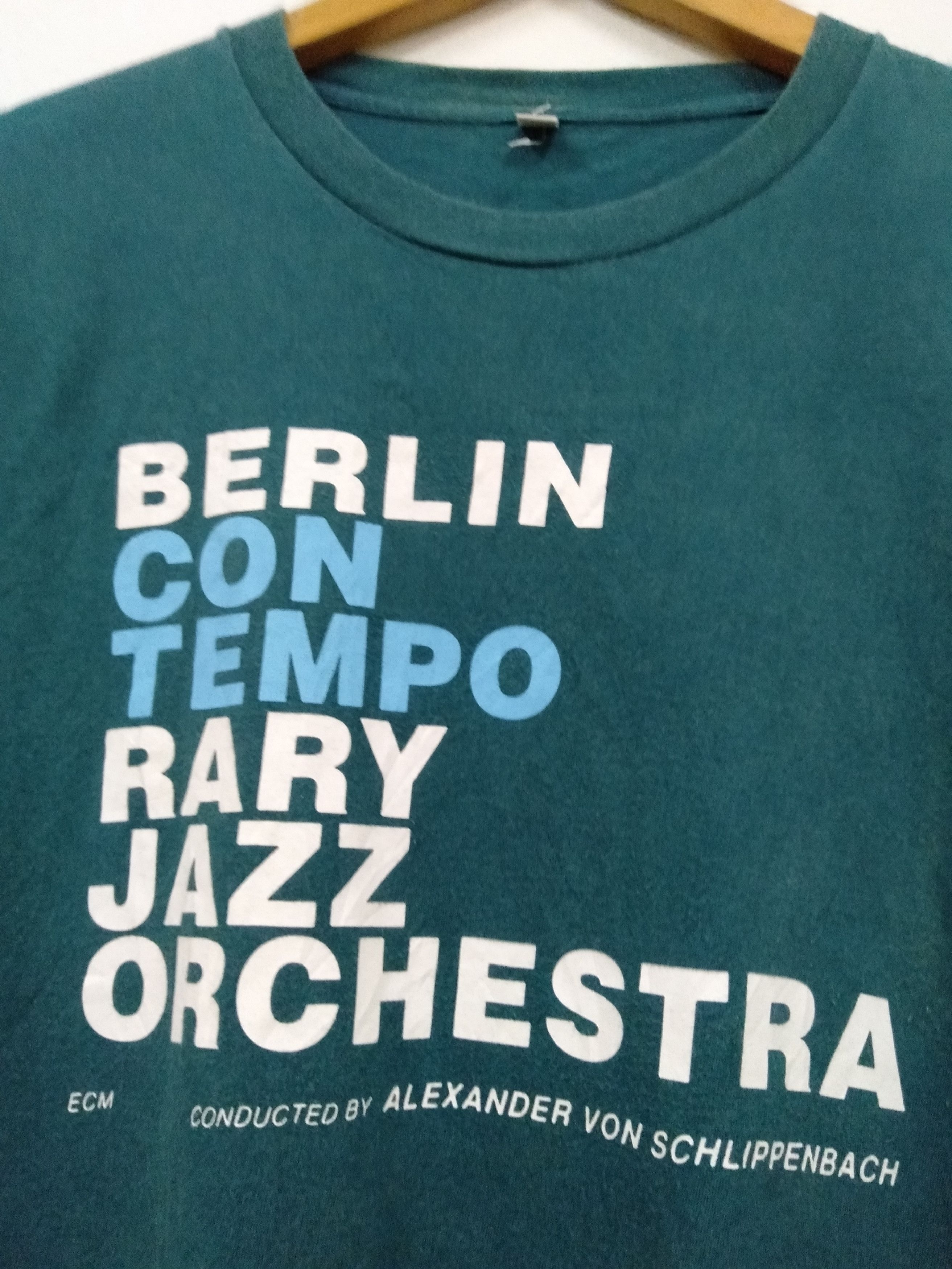 Band Tees Vintage ECM Records Alexander Von Schlippenbach band tee Size US L / EU 52-54 / 3 - 6 Thumbnail