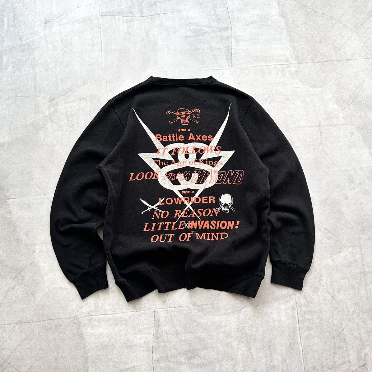 Comme des Garcons × Stussy 00s Stussy Battle Axes USA Vintage Sweatshirt Crewneck Size US L / EU 52-54 / 3 - 1 Thumbnail