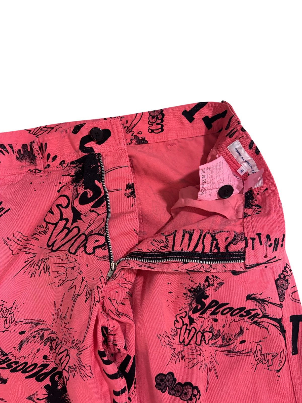 Comme des Garcons SHIRT COMME DES GARÇONS PANTS WOVEN RUNWAY COMIC BOOK PINK TROUSER Size US 36 / EU 52 - 5 Thumbnail