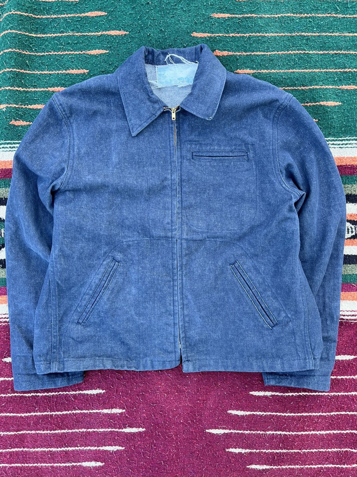 Japanese Brand Vintage 50’s indigo Denim Cropped RARE USN Size US M / EU 48-50 / 2 - 1 Thumbnail