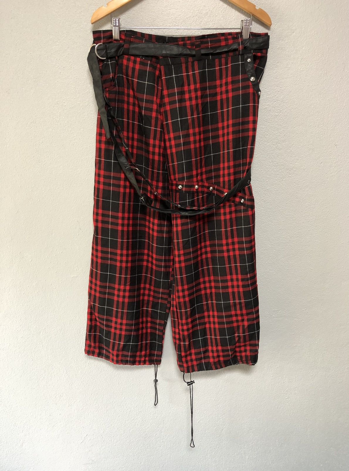 Japanese Brand Japanese Brand Sex Pot Revenge Punk Bondage Tartan Pants Size US 33 - 4 Thumbnail