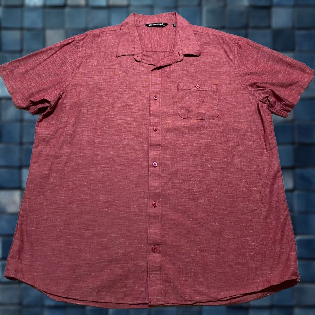 TravisMathew Travis Mathew Shirt Red 2XL Short Sleeve Button Front Pocket Cotton Vintage? No Size US XXL / EU 58 / 5 - 1 Thumbnail