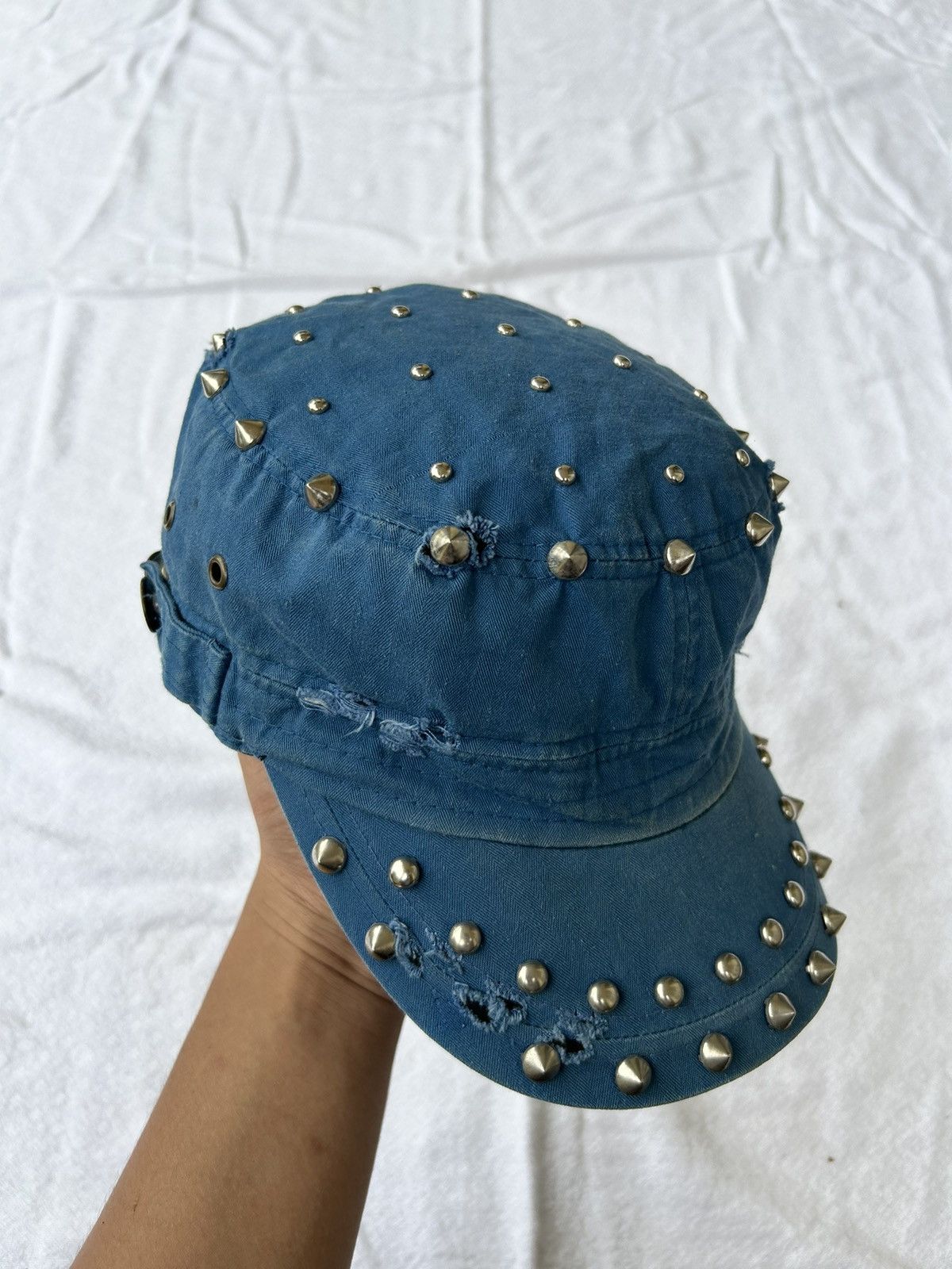 14th Addiction × Japanese Brand × Le Grande Bleu (L.G.B.) Japanese distressed studded hats Size ONE SIZE - 4 Thumbnail