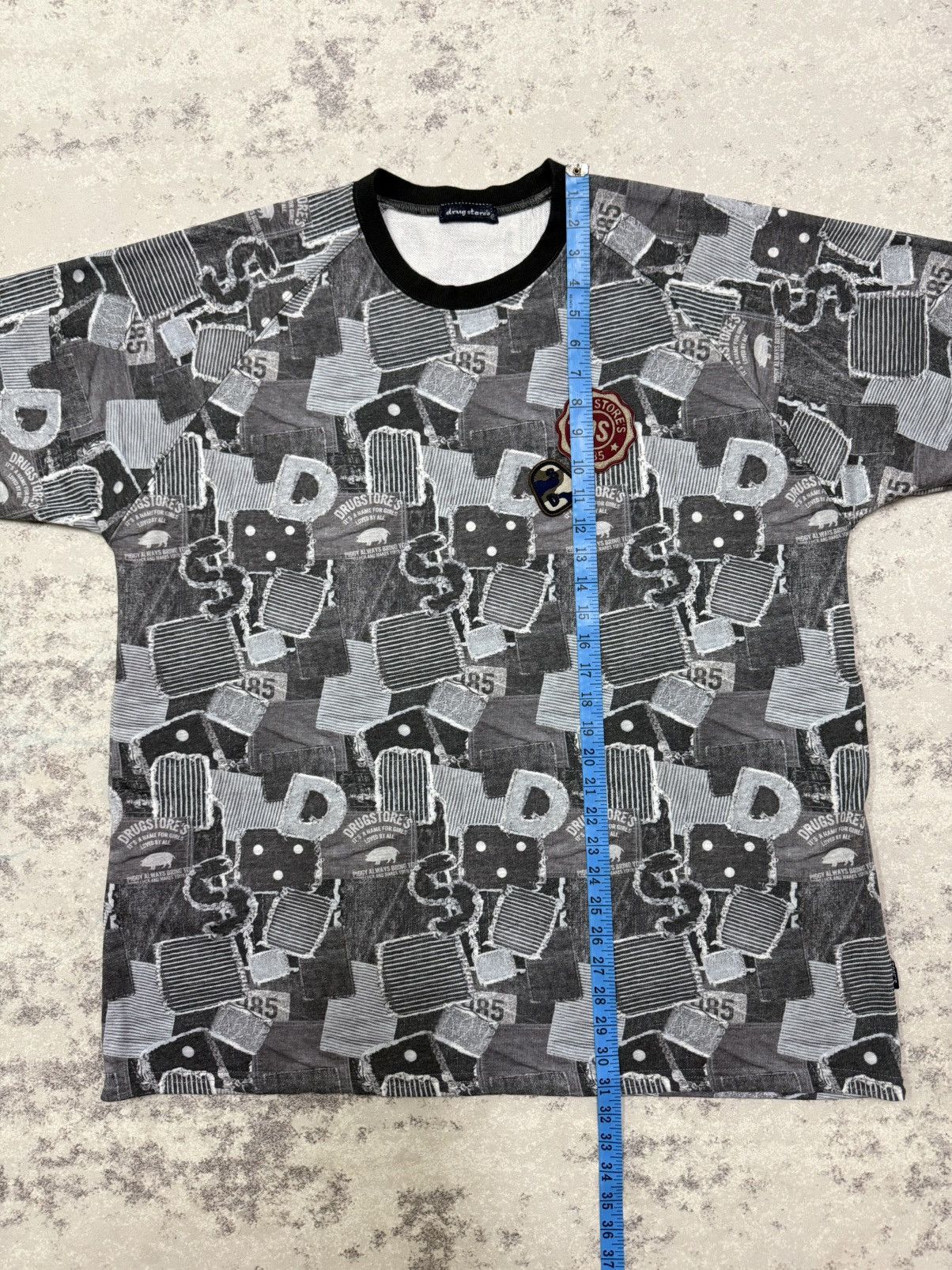 Japanese Brand DRUG STORE ALLOVEPRINT POCKET SWEATSHIRT Size US XL / EU 56 / 4 - 14 Thumbnail
