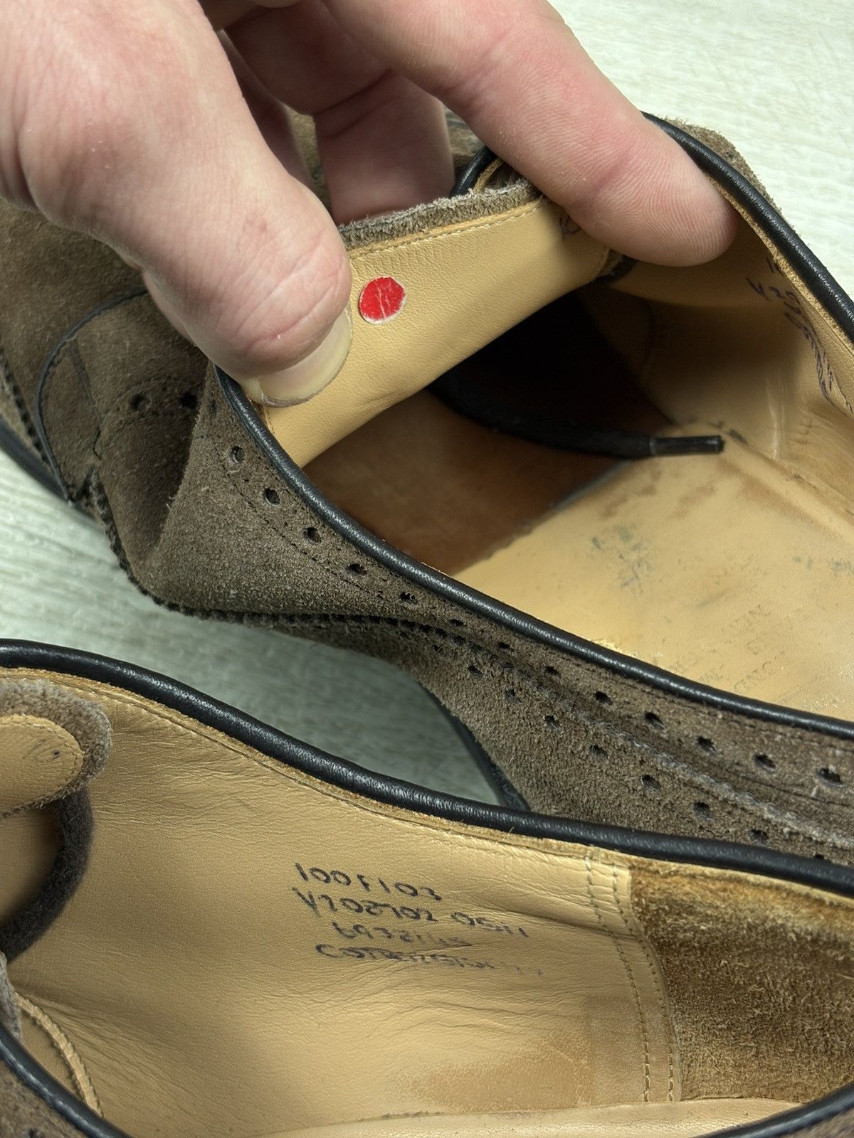 Church's Rare Luxury Church's Hand Made Suede Brogue Leather Derby Kingdom Shoes Sneakers Size US 12 / EU 45 - 13 Thumbnail