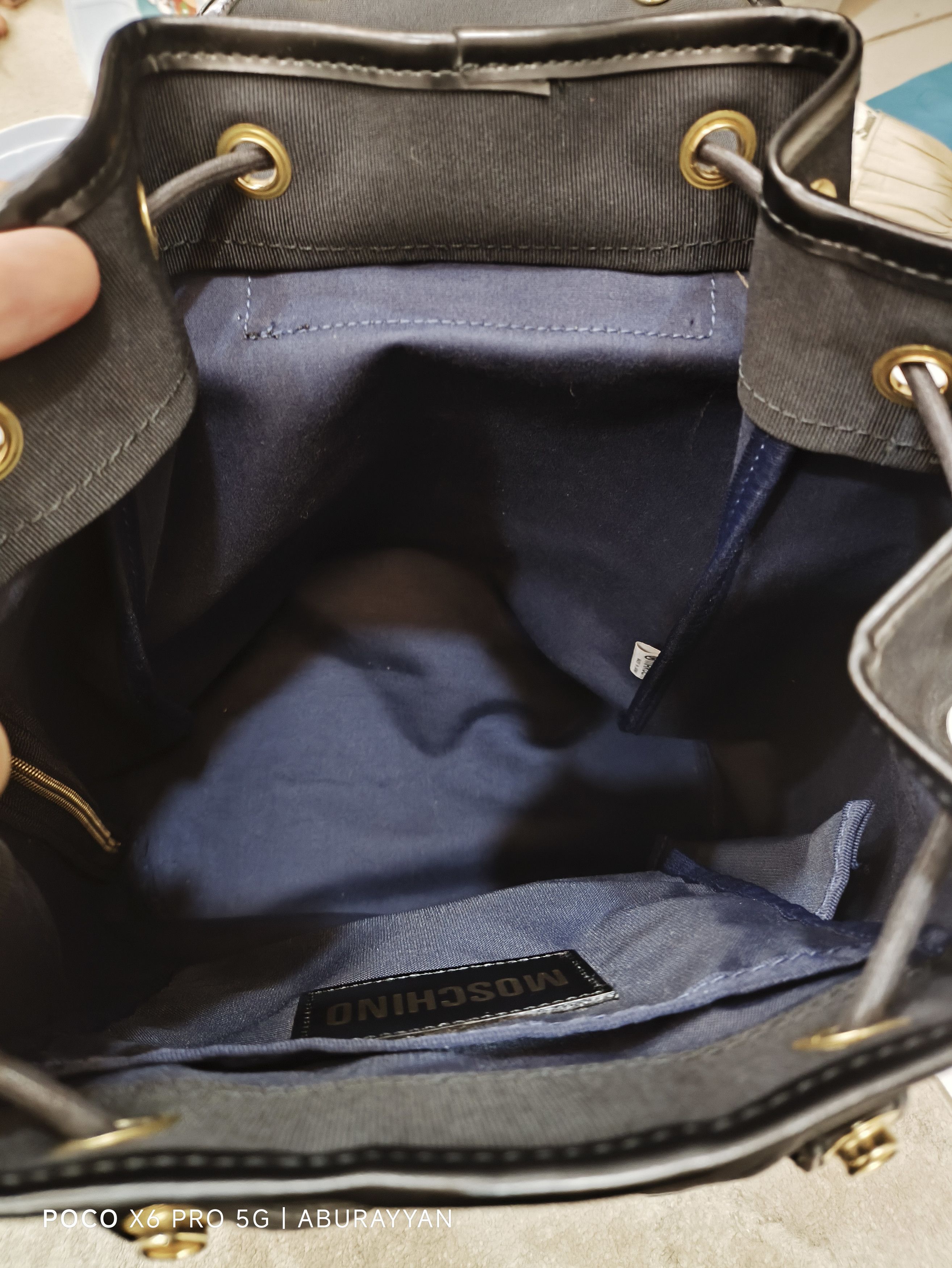Moschino Moschino Navy Blue Backpack Size ONE SIZE - 11 Thumbnail