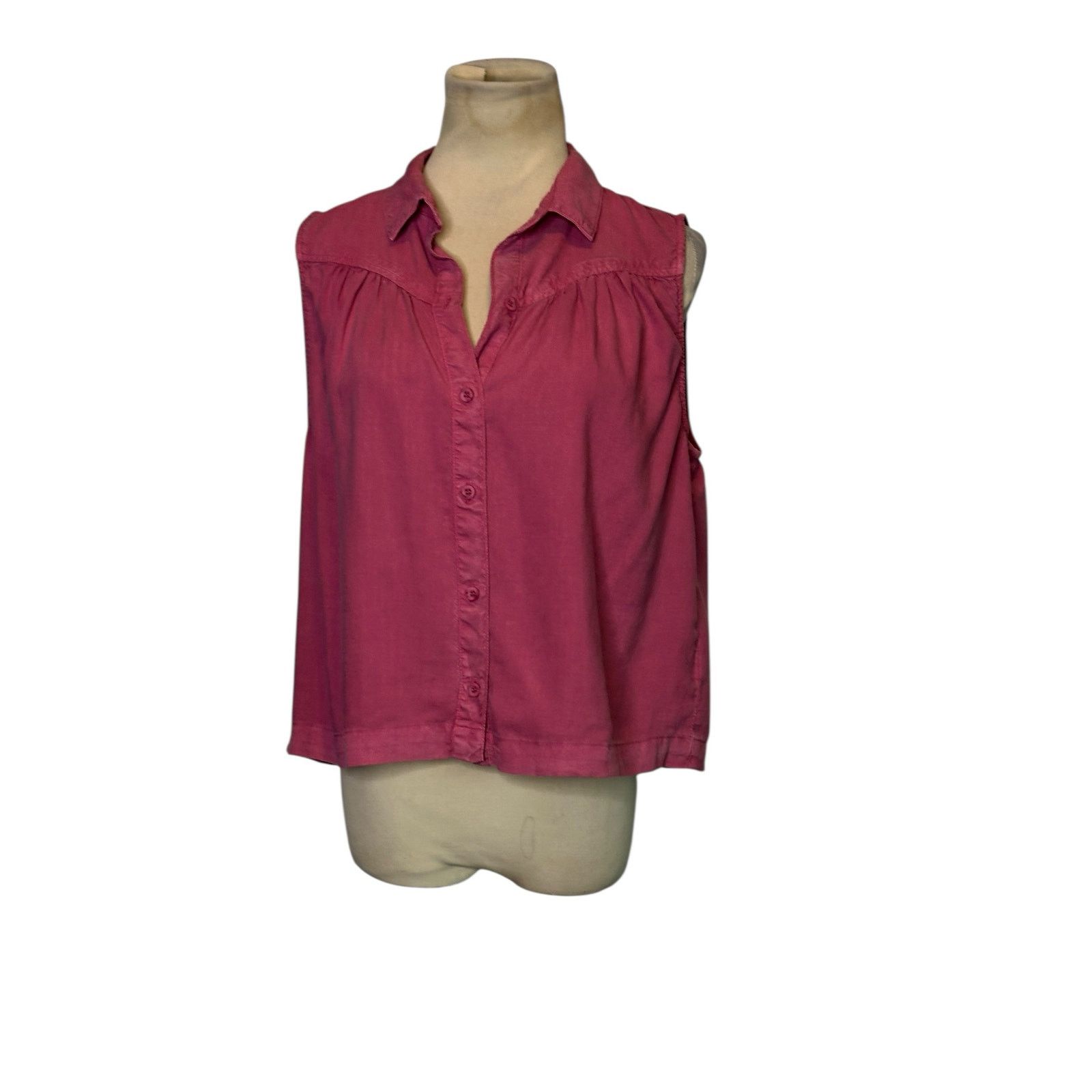 Bella Dahl Bella Dahl pink sleeveless buttoned blouse size small Size S / US 4 / IT 40 - 13 Thumbnail