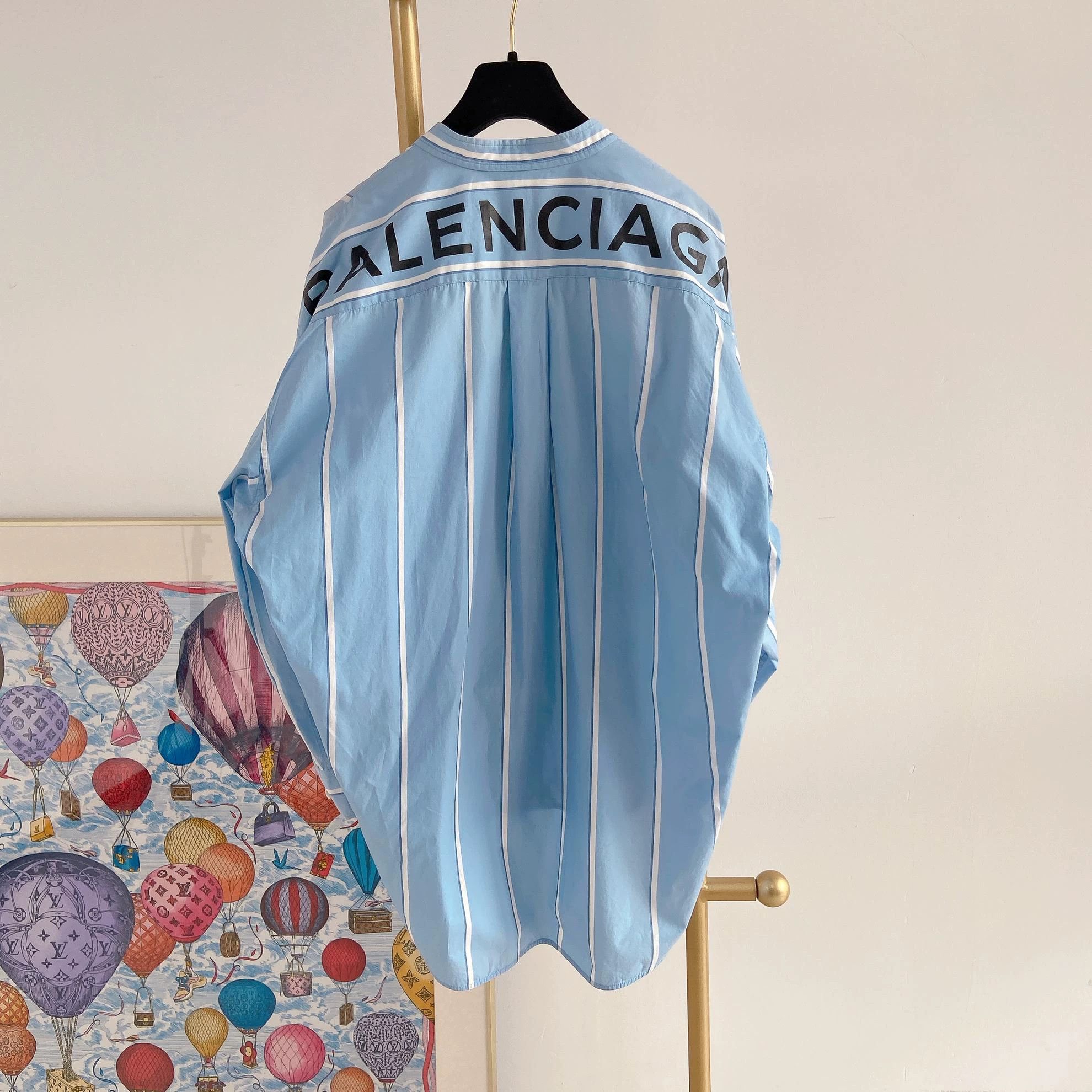 Balenciaga Balenciaga Striped Tie-Neck Shirt Women's 34 3727 Size XXS / US 00 / IT 34 - 2 Thumbnail