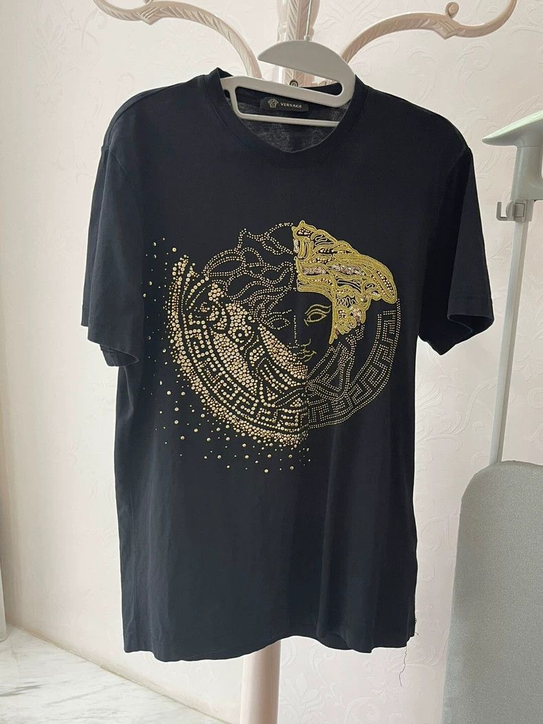 Versace Versace Embroidered mixed logo slim fit T-shirt Size US S / EU 44-46 / 1 - 1 Thumbnail