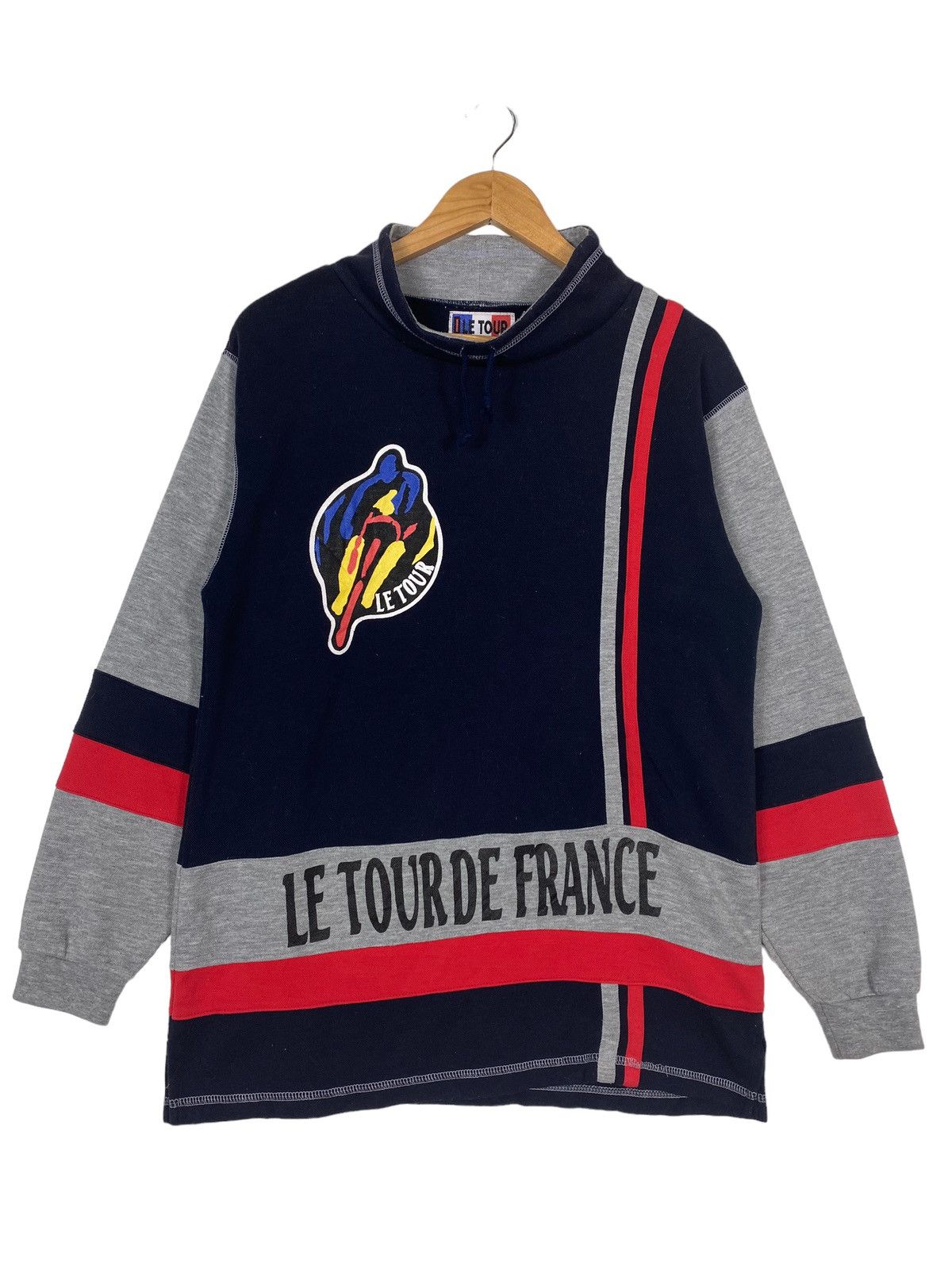 image of Sportswear Le Tour De France Big Logo Sweatshirt in Blue Black, Men's (Size Medium)