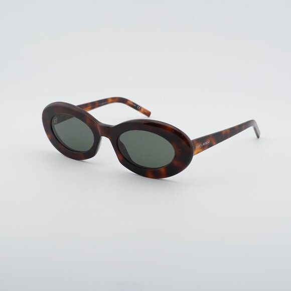 Saint Laurent Paris Saint Laurent SL 594 009 Sunglasses Havana Oval Frame Size ONE SIZE - 1 Thumbnail