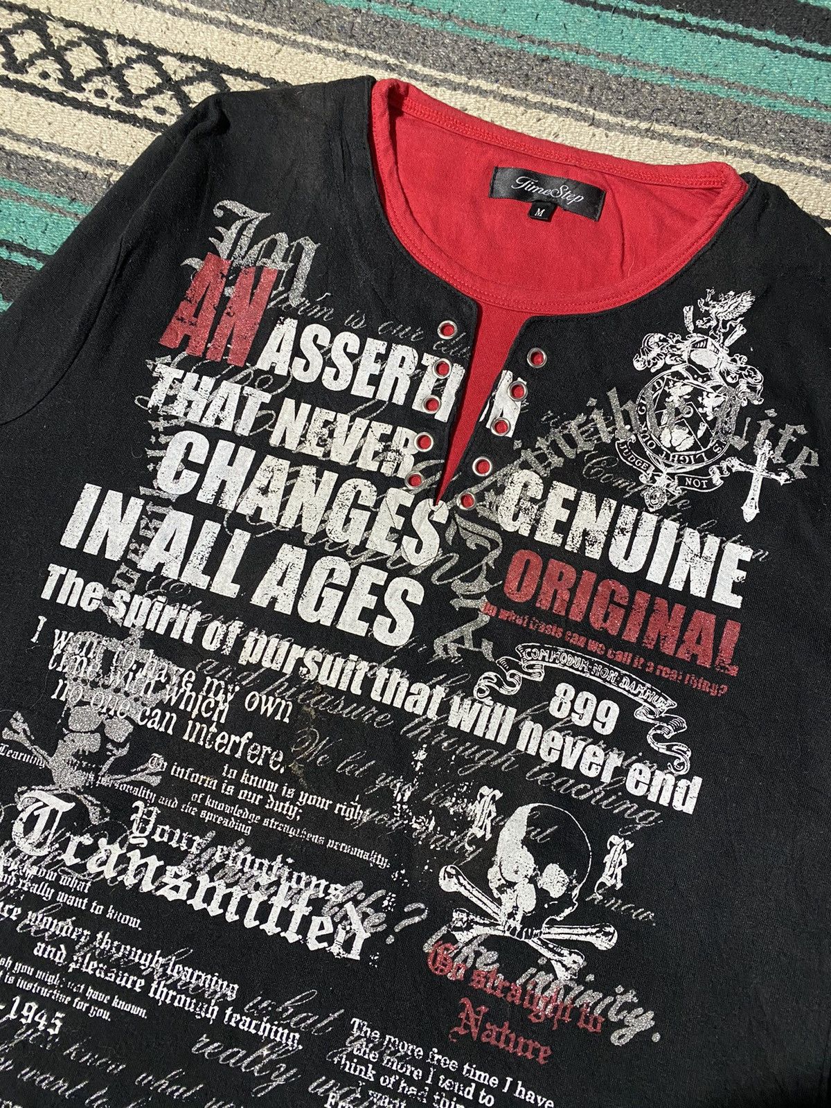 If Six Was Nine 2000s TimeStep - Skull Crazy Poem Longsleeve Size US M / EU 48-50 / 2 - 2 Thumbnail