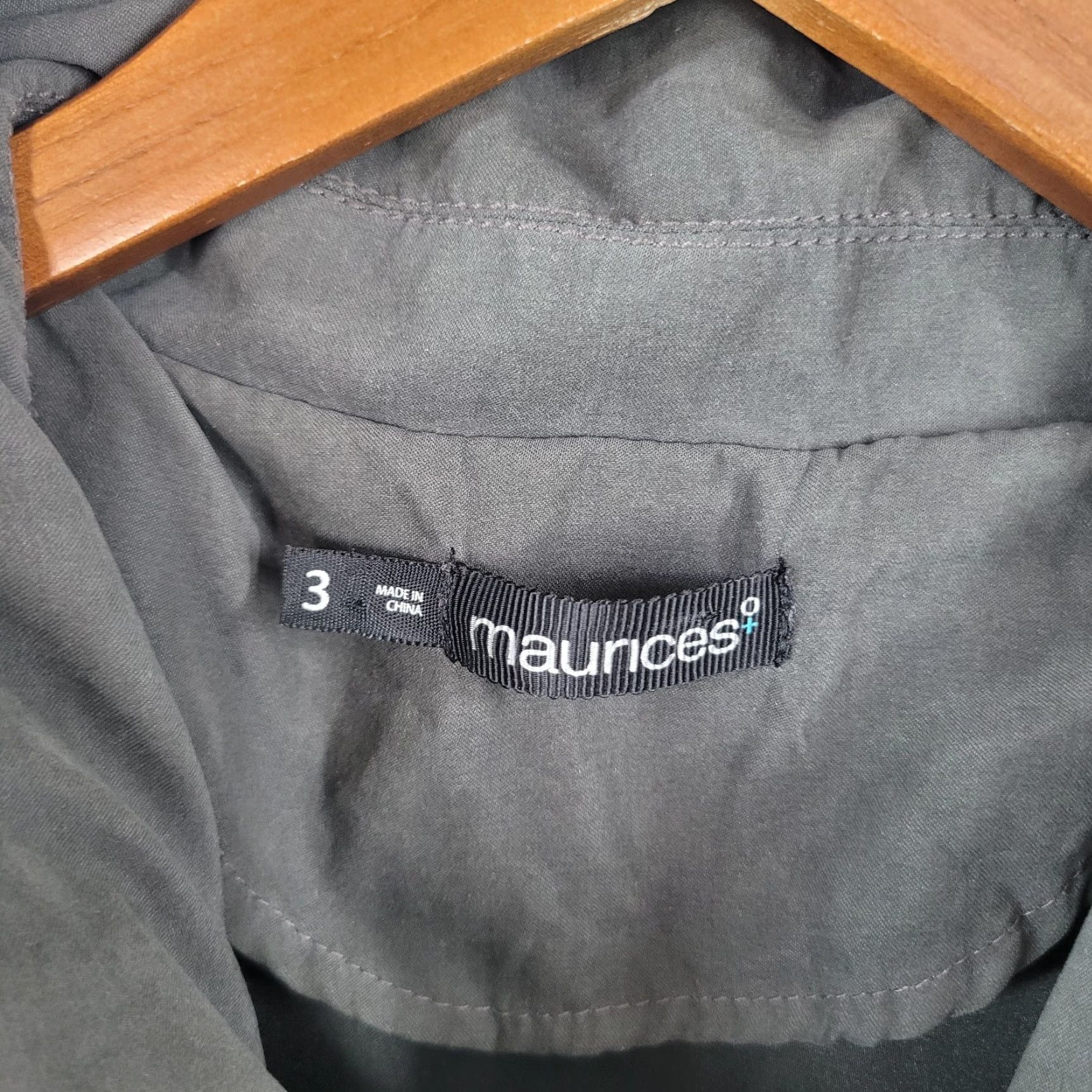 VINTAGE Maurices Bomber field Jacket Plus 3 3X Safari coat Military Lightweight Grey Bomber Women Plus 3X Gray