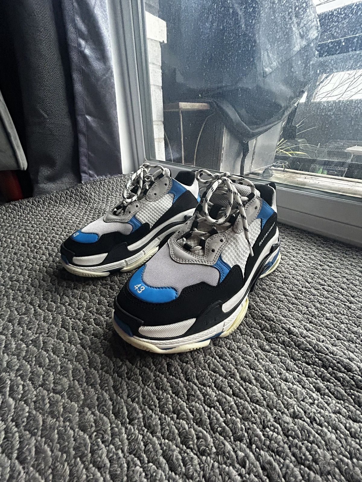 image of Triple S Balenciaga Shoes in Blue, Men's (Size 10)
