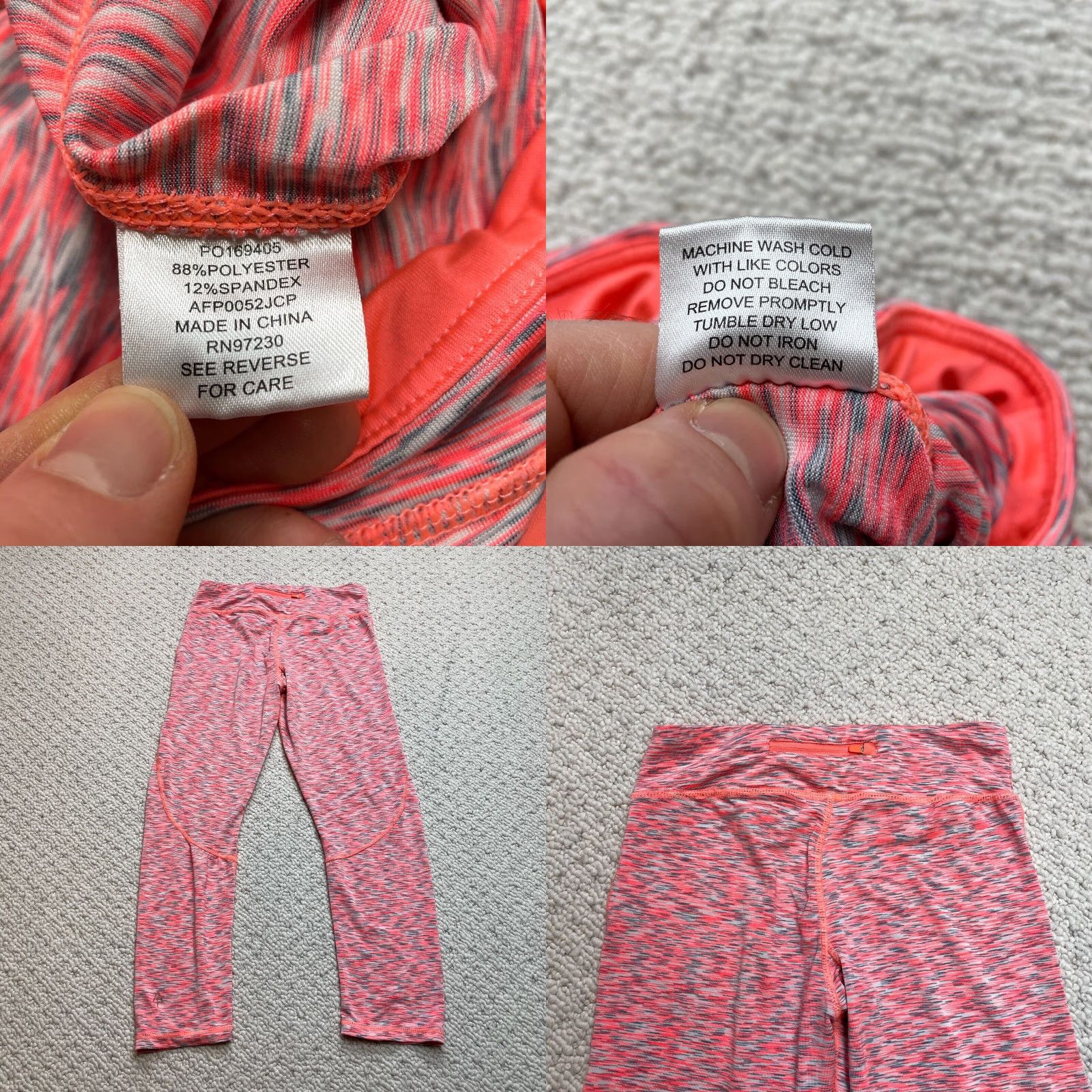 Free People Almost Famous Free People Active Leggings Juniors Medium Pink Yoga Stretch Size 42" / US 20 - 8 Thumbnail
