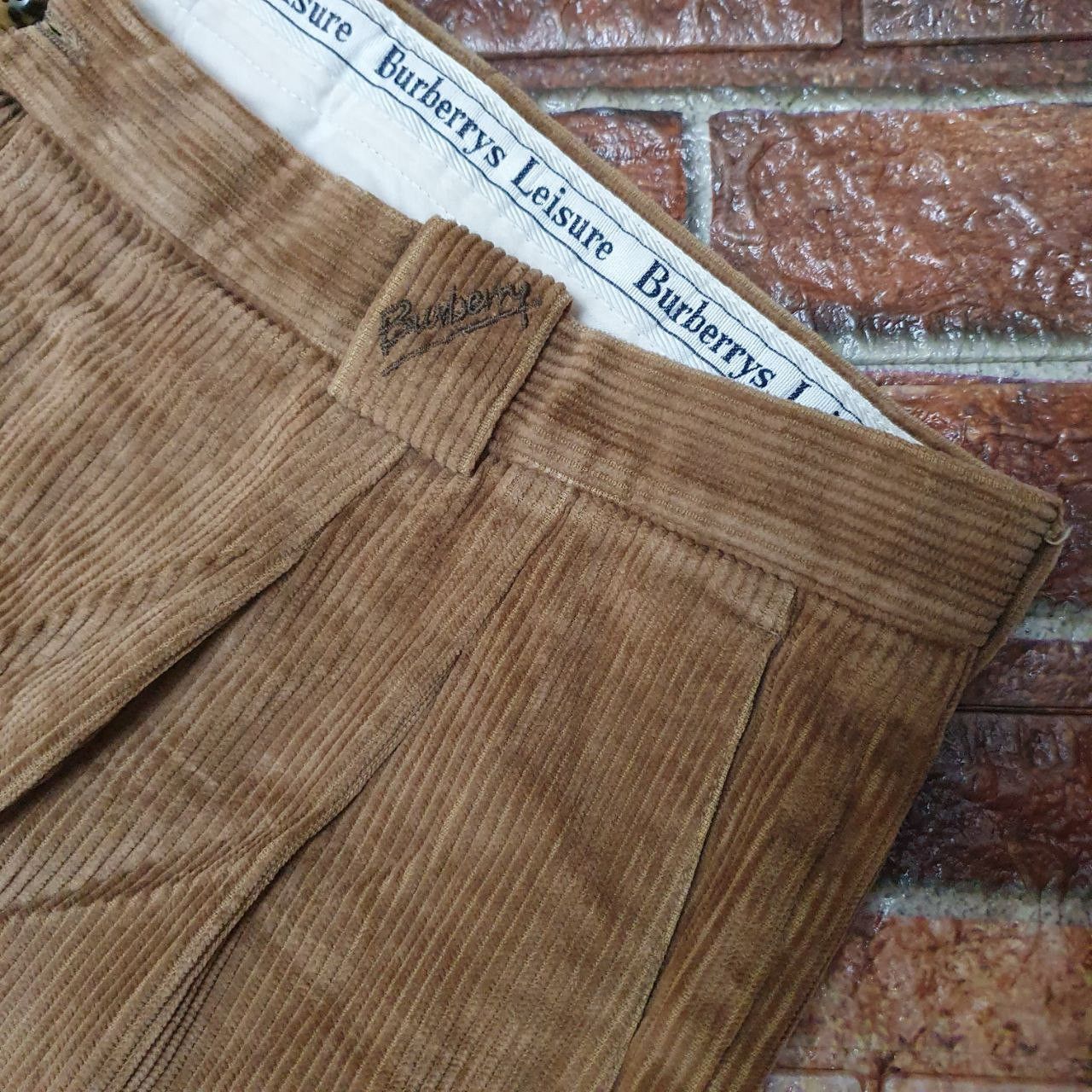 Burberry BURBERRY Corduroy Pants Beige 80s Vintage Trousers A7285 Size US 34 / EU 50 - 2 Thumbnail