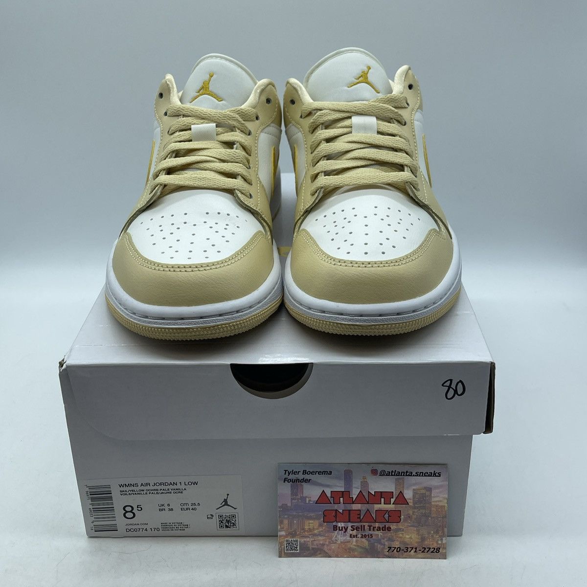 Jordan Brand Wmns air Jordan 1 low sail yellow orche Size US 8.5 / IT 38.5 - 2 Thumbnail
