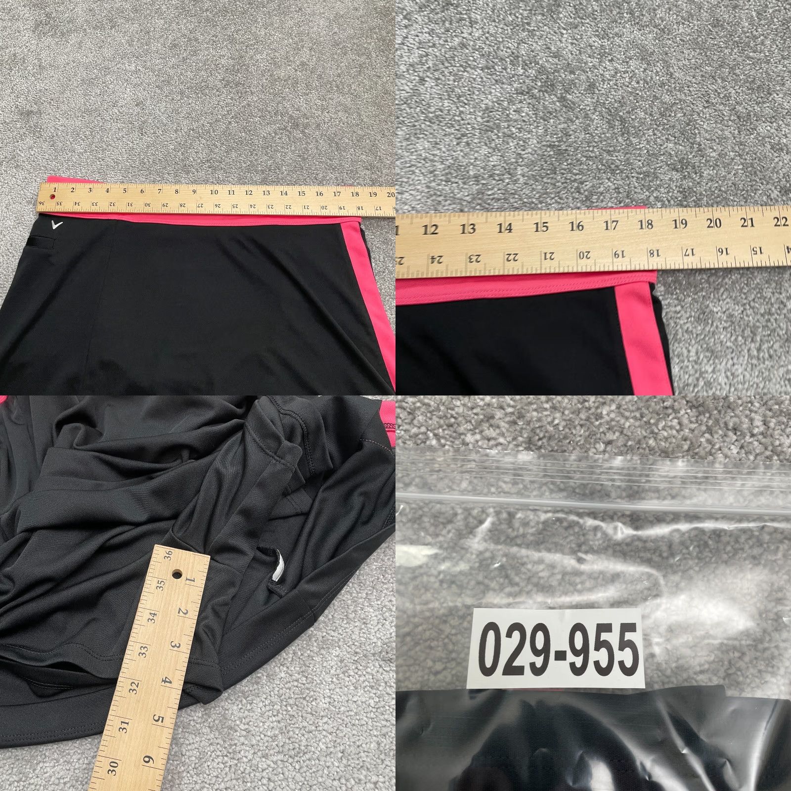 Callaway VINTAGE Callaway Skort Skirt Womens XL Black Pink Tennis Golf Stretch Pocket Size 40" / US 18 - 8 Thumbnail