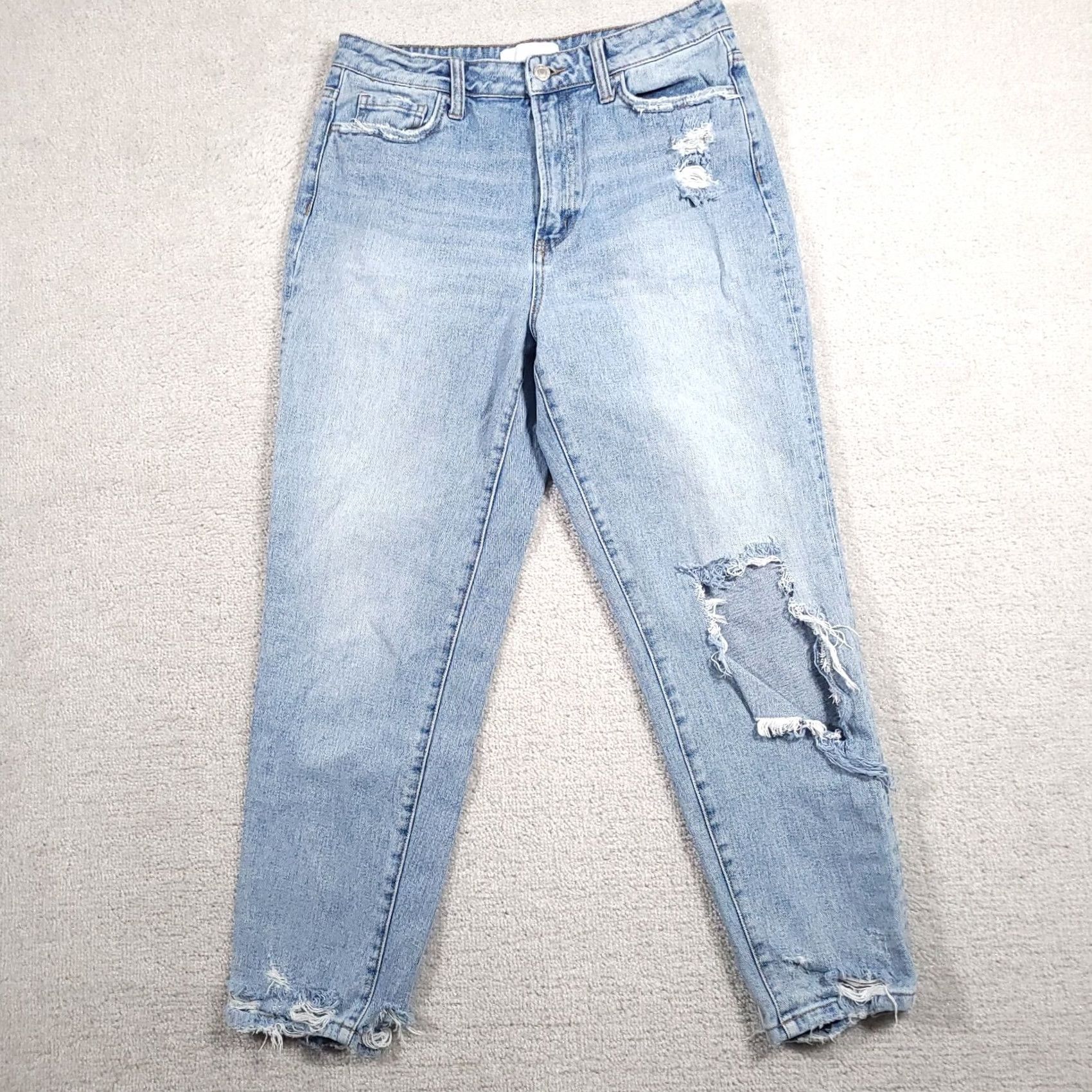 Denime Vervet Jeans Ankle Skinny Fit Women's Size 29 Distressed Denim Destroyed Modern Hipster Size 29" - 2 Thumbnail