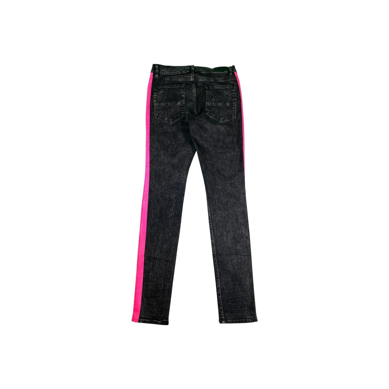 Amiri Amiri Stripe Black Wash & Pink Jeans Size US 34 / EU 50 - 2 Thumbnail