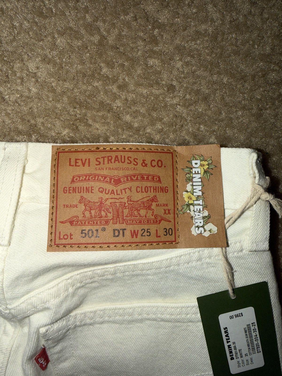 DENIM TEARS White Denim Tear Jeans Size 25" / US 0 / IT 36 - 15 Thumbnail