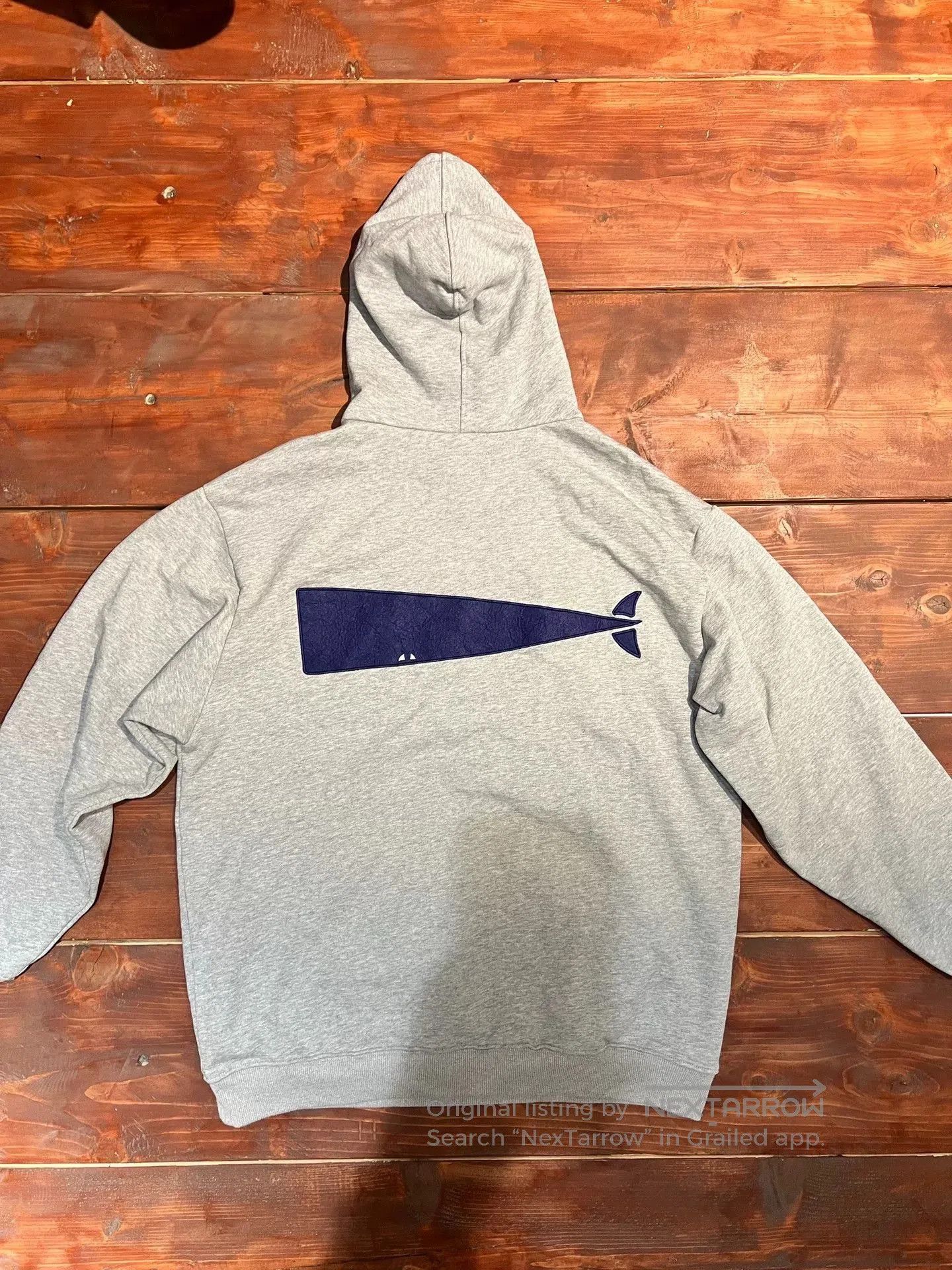 descendant embroidered logo gray hoodie.