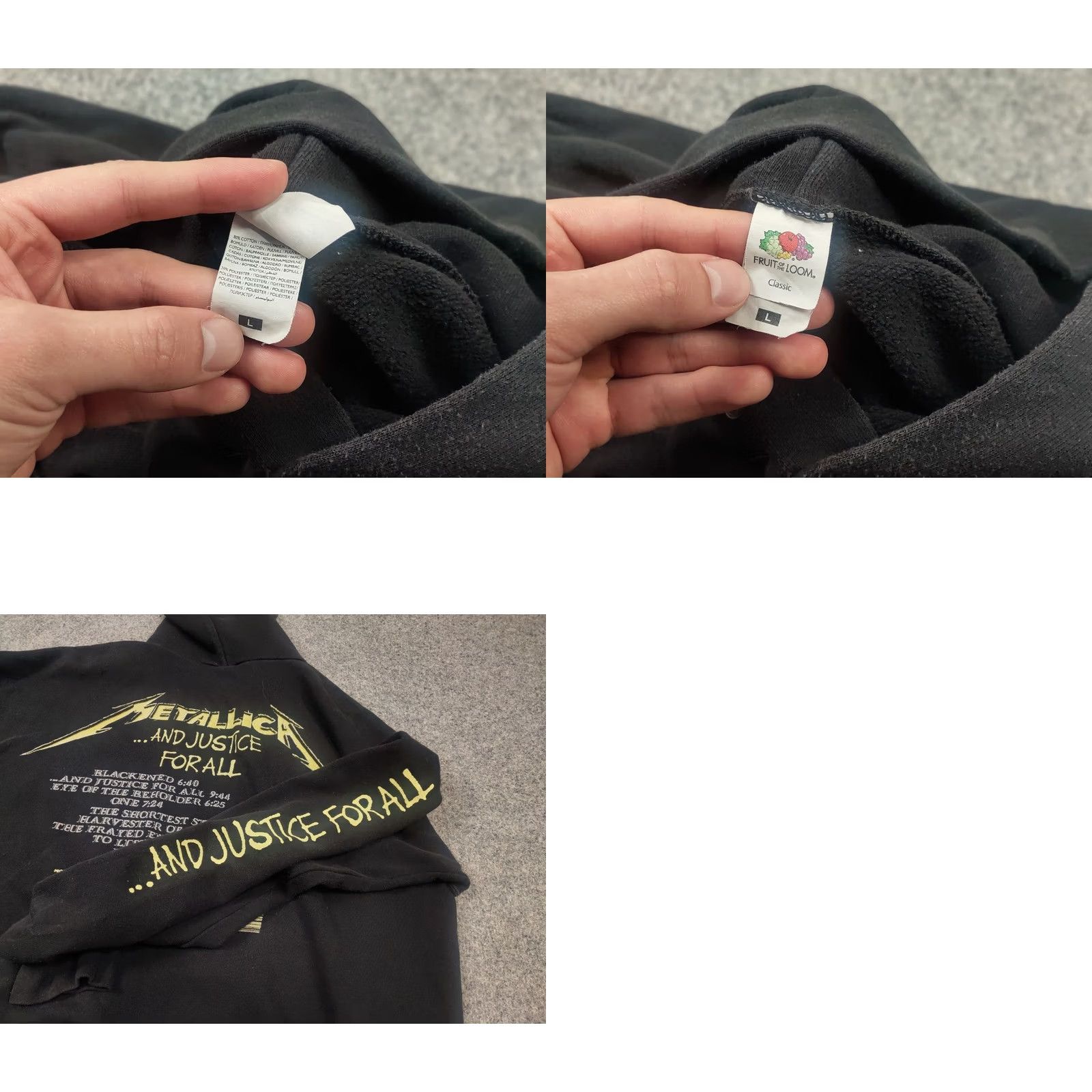 Vintage VINTAGE Metalicca and Justice for All Black Logo Rare Hoodie Rock 90's Shirt Size US L / EU 52-54 / 3 - 9 Thumbnail
