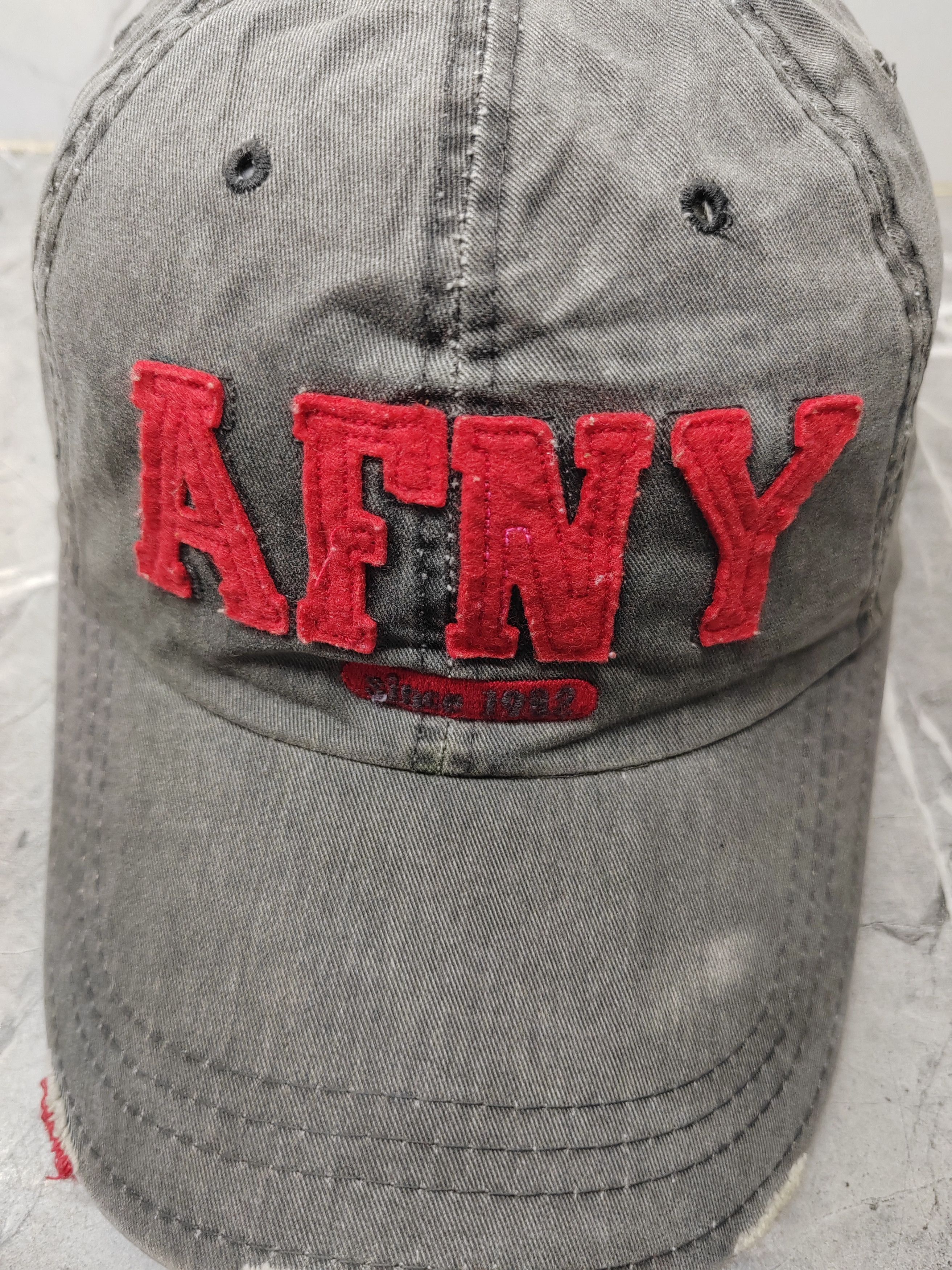 Vintage Vintage AFNY Distressed Style Cap Hat Size ONE SIZE - 3 Thumbnail