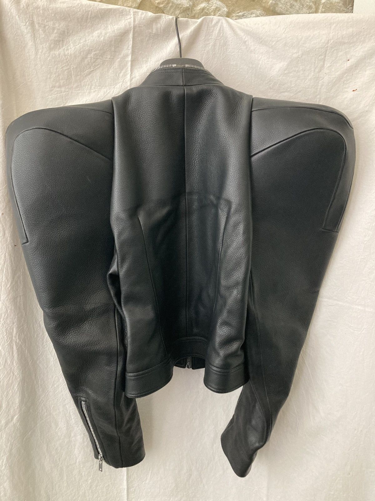 Rick Owens NEVER WORN/ Rick Owens Black Kunst Leather Jacket Size US M / EU 48-50 / 2 - 2 Thumbnail