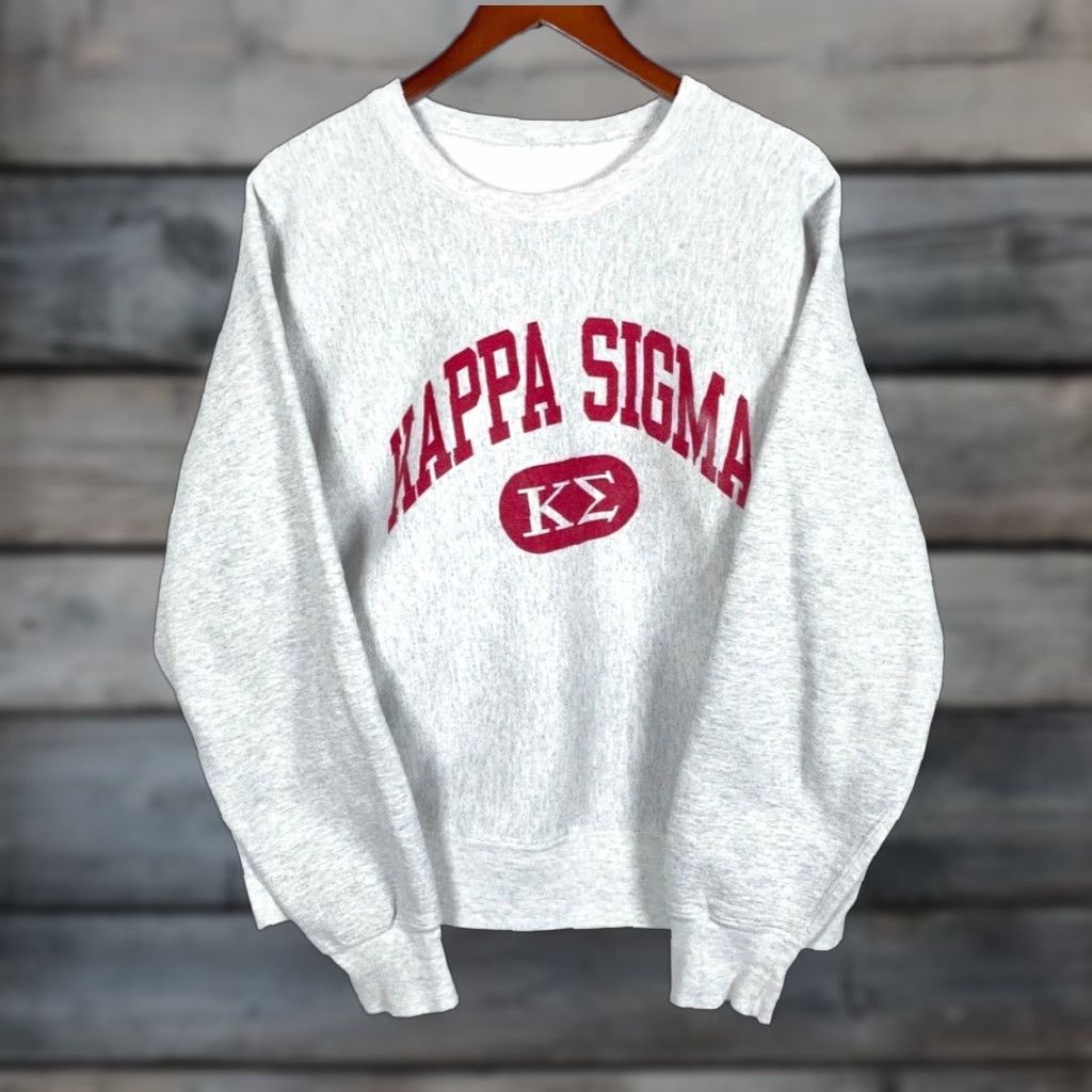Champion VINTAGE Champion Reverse Weave Kappa Sigma Sig Sweatshirt Adult XL Gray Crewneck Size US XL / EU 56 / 4 - 1 Thumbnail