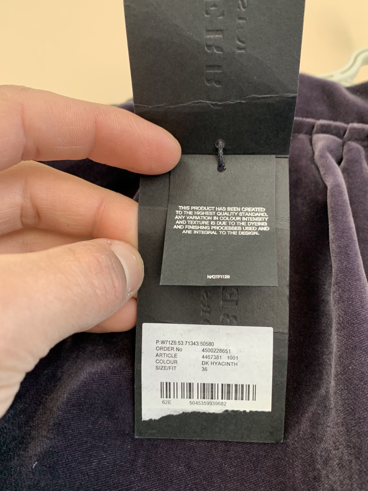 Burberry Prorsum Navy Velvet Patterned Skirt Women ITALY