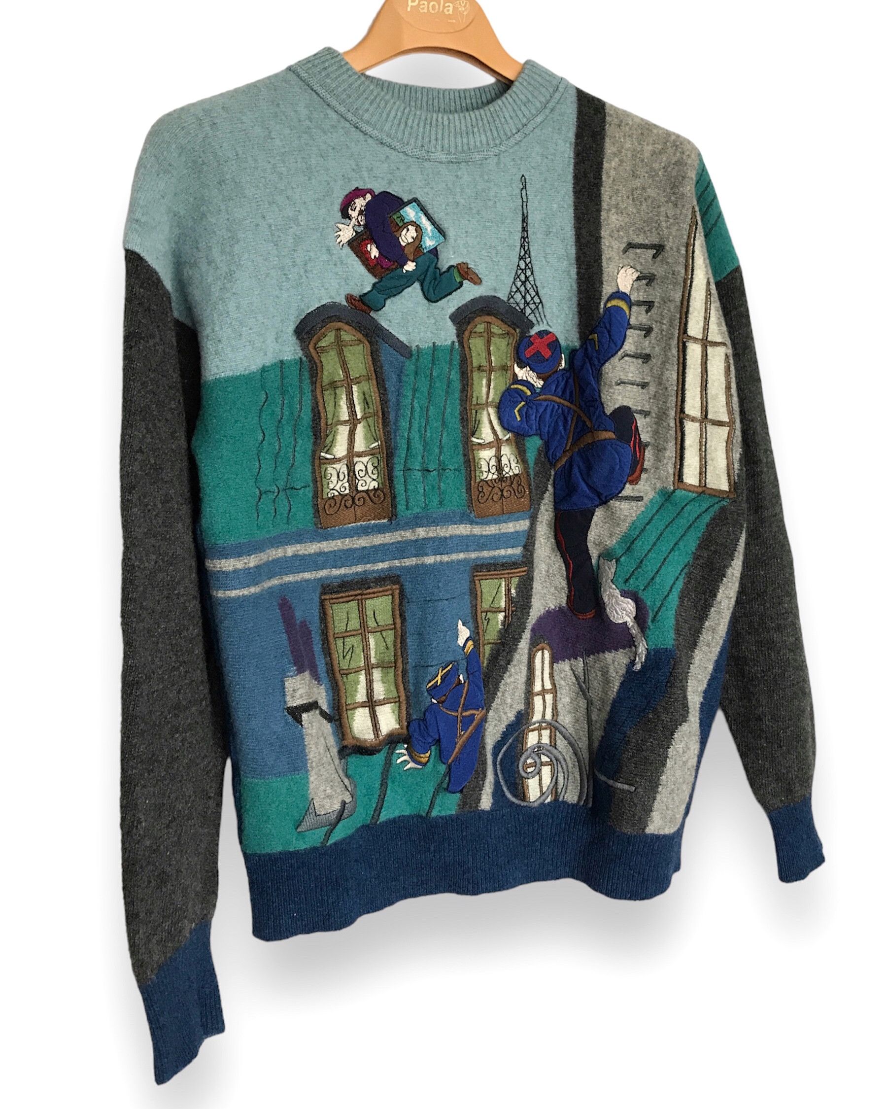 Vintage VINTAGE MIMI SPIRIT ART COLLECTIBLE KNIT WOOL SWEATER Size US S / EU 44-46 / 1 - 2 Thumbnail