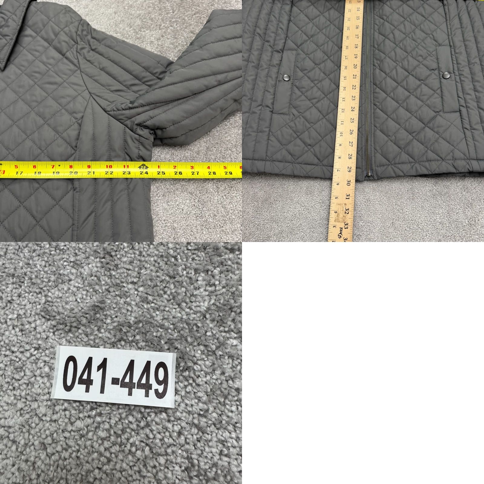 Lands' End Lands' End PrimaLoft Quilted Jacket Womens Plus 1X Dark Gray Full Zip Outdoor Size XL / US 12-14 / IT 48-50 - 9 Thumbnail