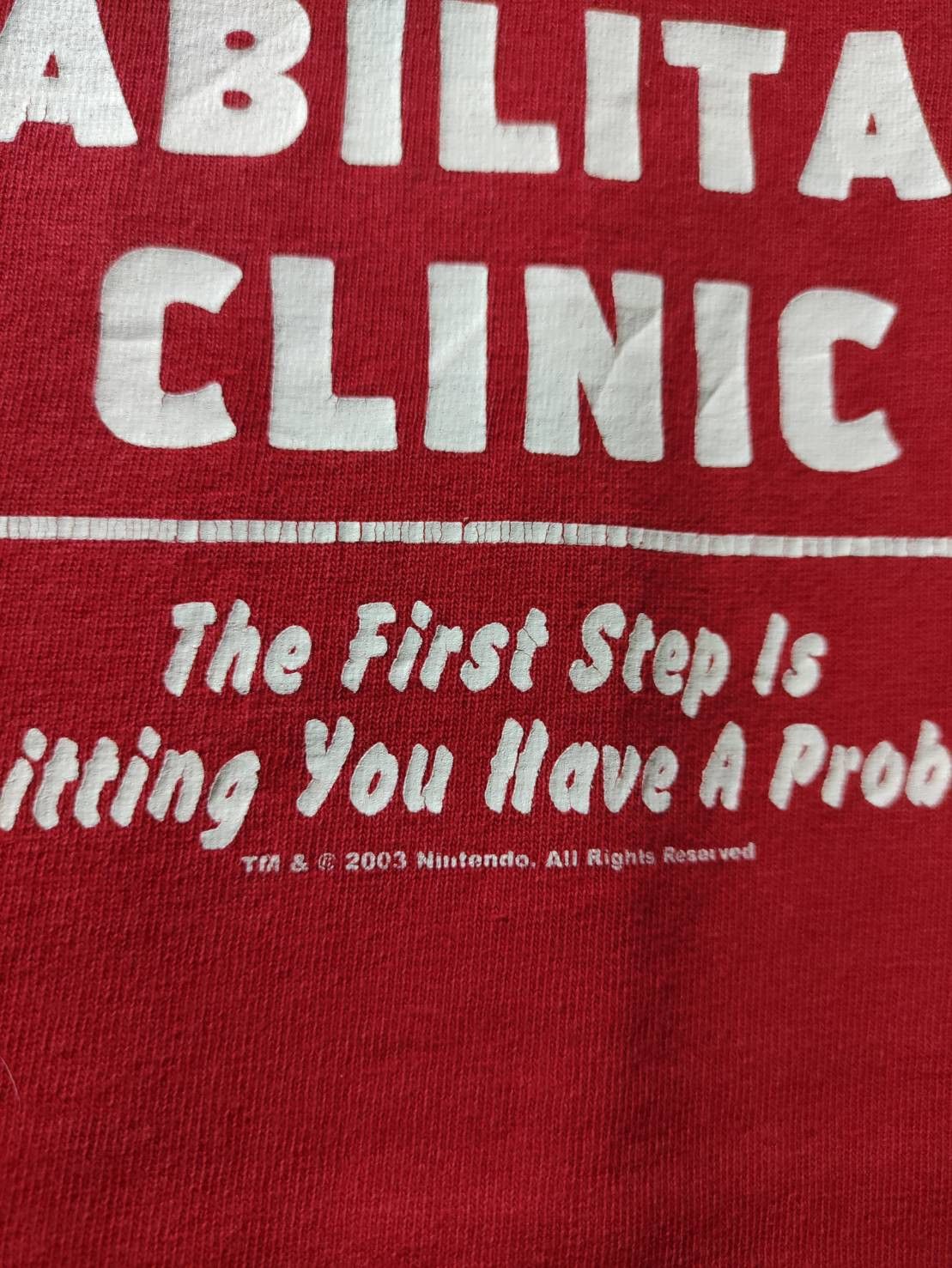Nintendo Vtg 00's Nintendo " Rehabilitation Clinic " Delta T-Shirt Size US L / EU 52-54 / 3 - 4 Thumbnail