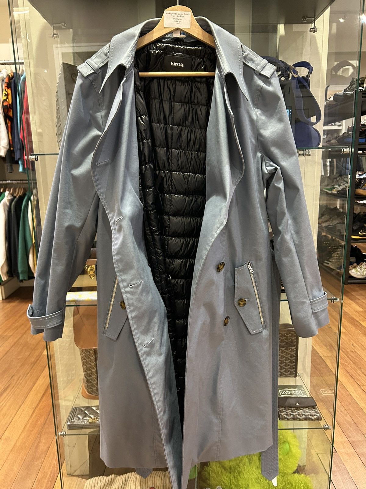 Mackage Mackage Odel Classic Trench Coat - Blue Size US XL / EU 56 / 4 - 4 Thumbnail