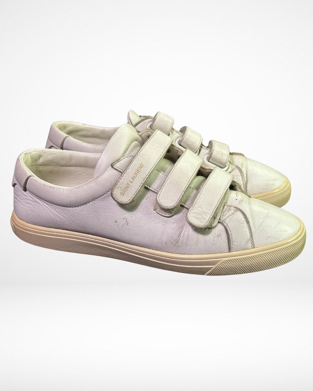 Hedi Slimane × Saint Laurent Paris SS12 Hedi Slimane SL/01 Velcro Strap Skater Sneakers Size US 6 / EU 39 - 2 Thumbnail