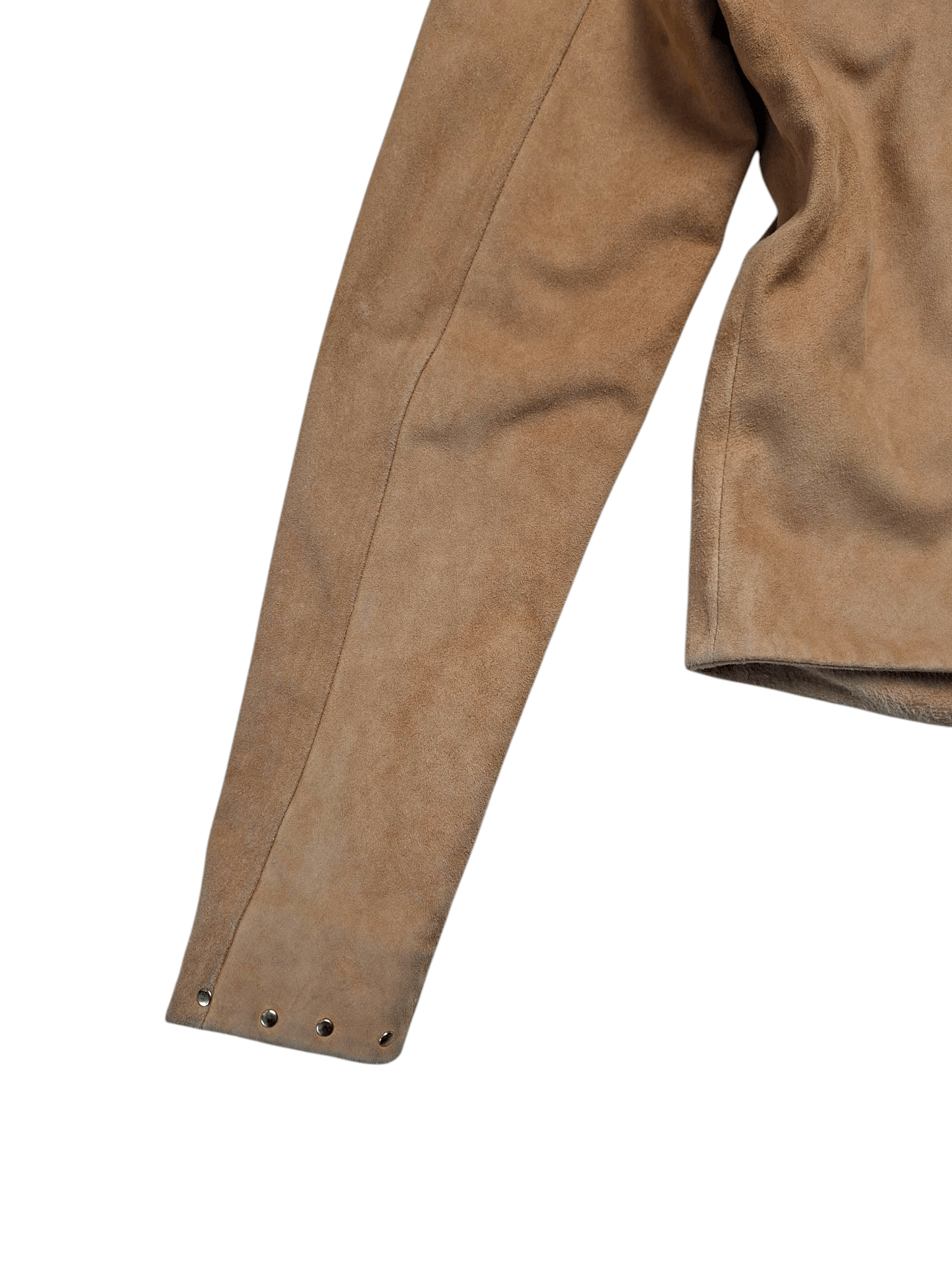 TWINSET TWIN-SET Simona Barbieri Suede Studded Jacket Tan Brown Size S / US 4 / IT 40 - 10 Thumbnail