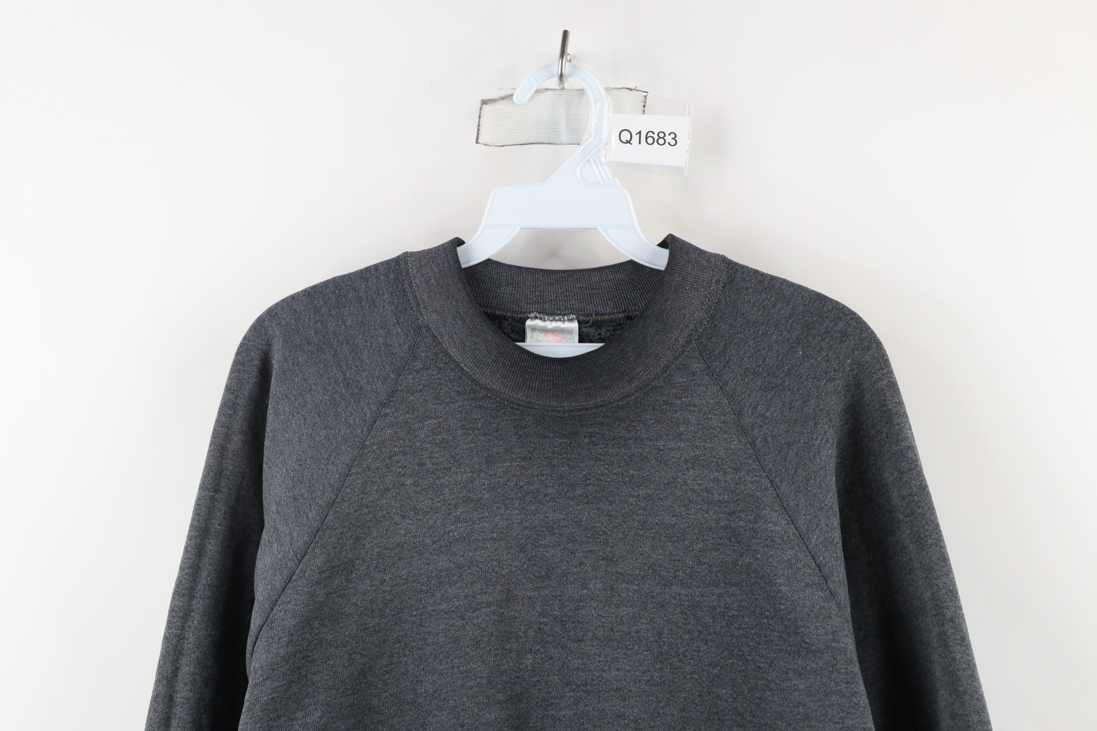 Vintage Vintage 90s Streetwear Crewneck Sweatshirt Heather Gray USA Size L / US 10 / IT 46 - 2 Thumbnail