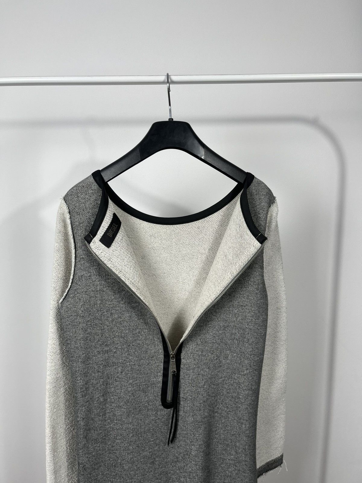 Diesel Diesel Women’s Gray Mini Dress Long Sleeve Zip Back Casual Size S / US 4 / IT 40 - 17 Thumbnail