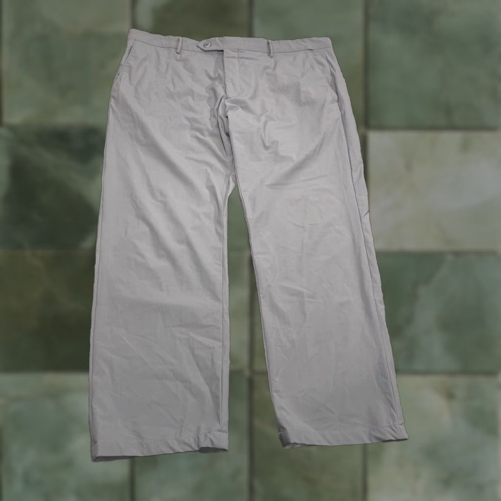 Zanella Zanella Pants Flat Front Active Stretch Gray 38x27 Men Regular Inseam 27in Italy Button Pockets Size US 38 / EU 54 - 1 Thumbnail